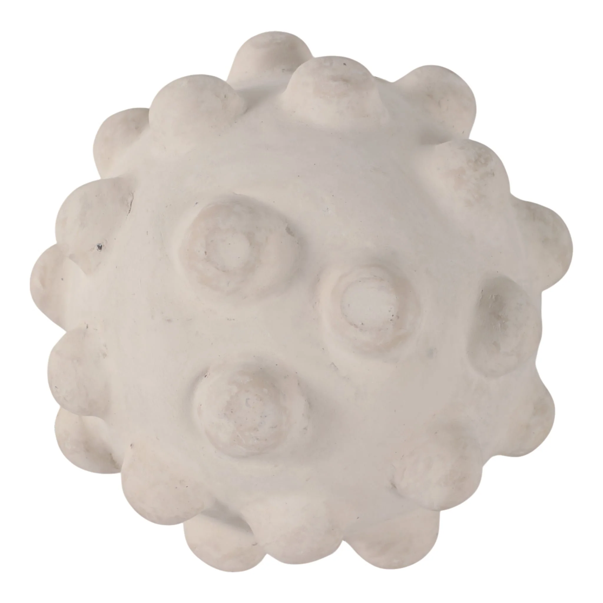 10x6" Large Hobnail Paper Mache Bowl, White - Image 7