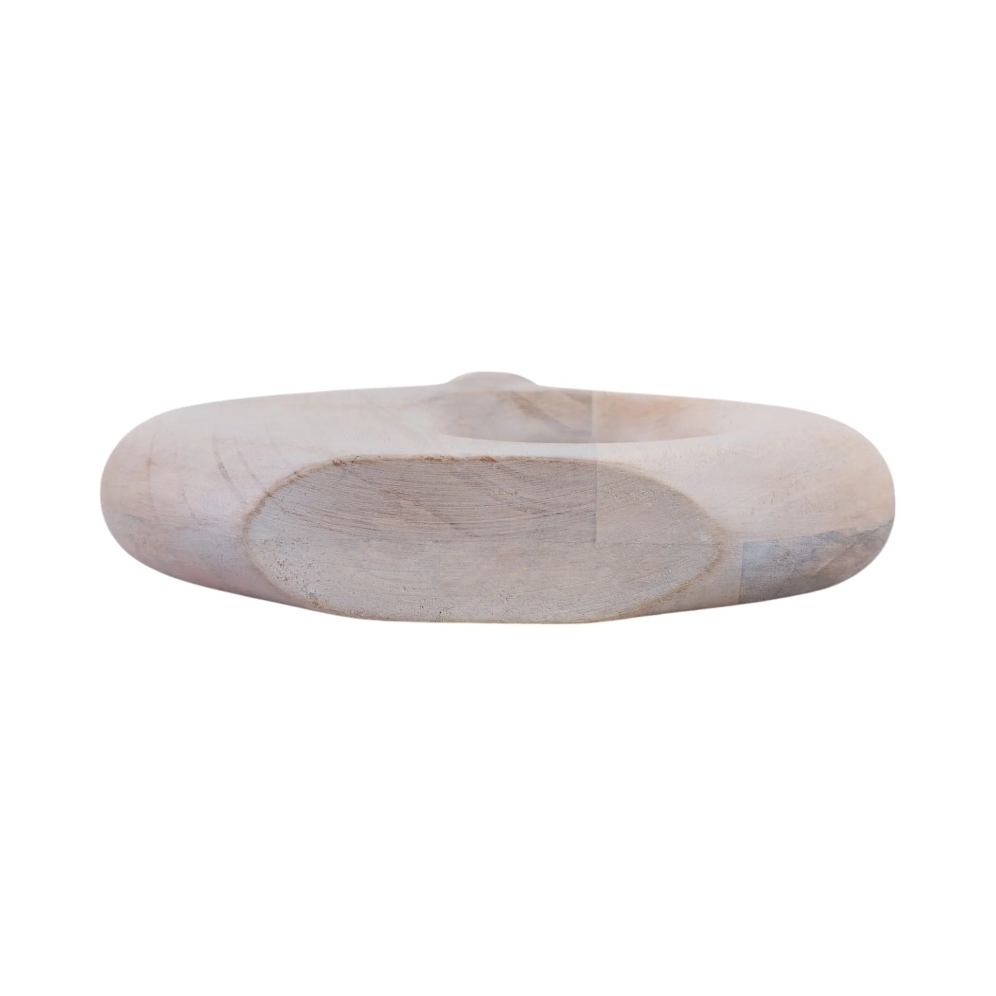 10x7" Cut-out Wood Vase, Whitewash - Image 7