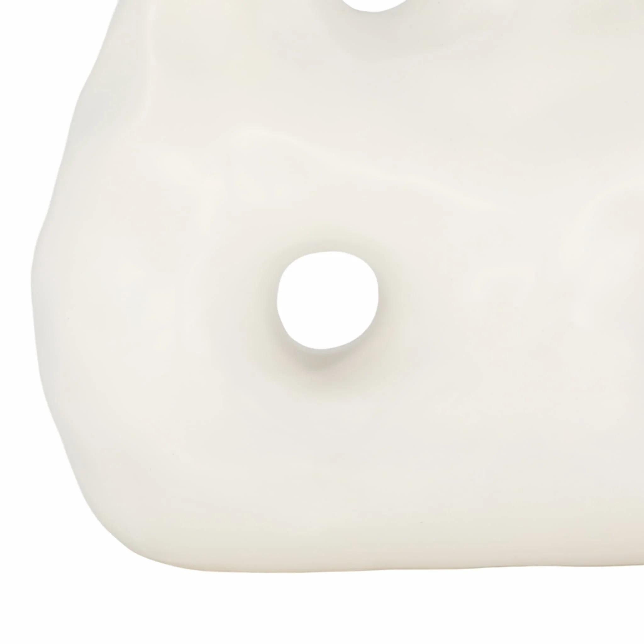 11" 3 Opening Vase, Ivory - Image 5