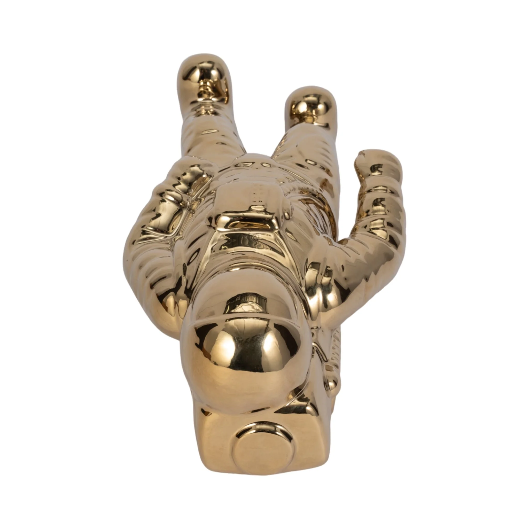 11" Astronaut Statuette, Gold - Image 6