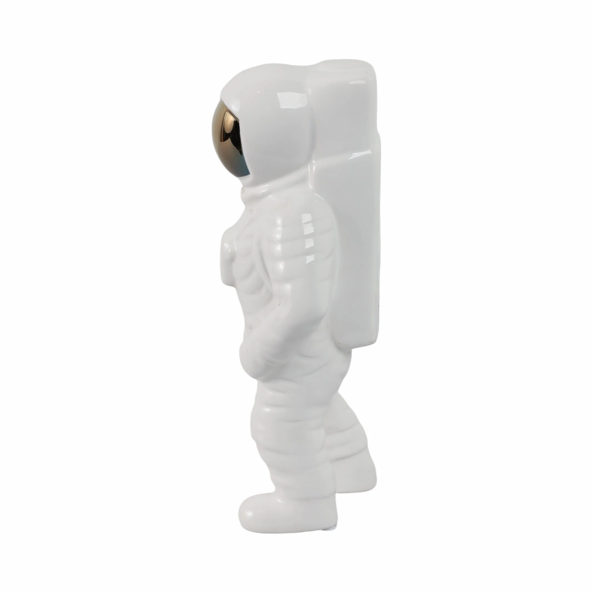 11" Astronaut Statuette, White/gold - Image 5