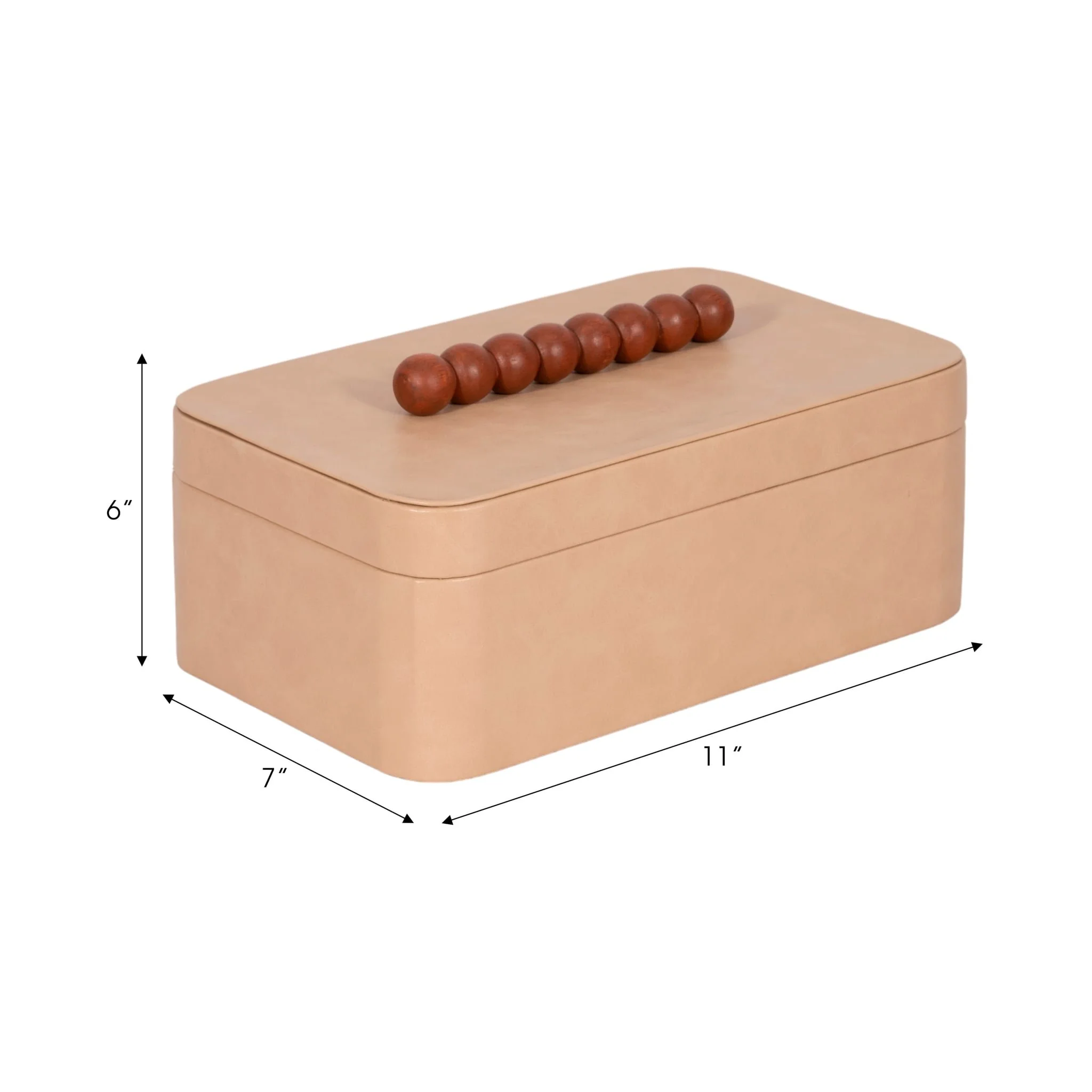 11" Box Wood Beaded Handle, Ivory - Image 9