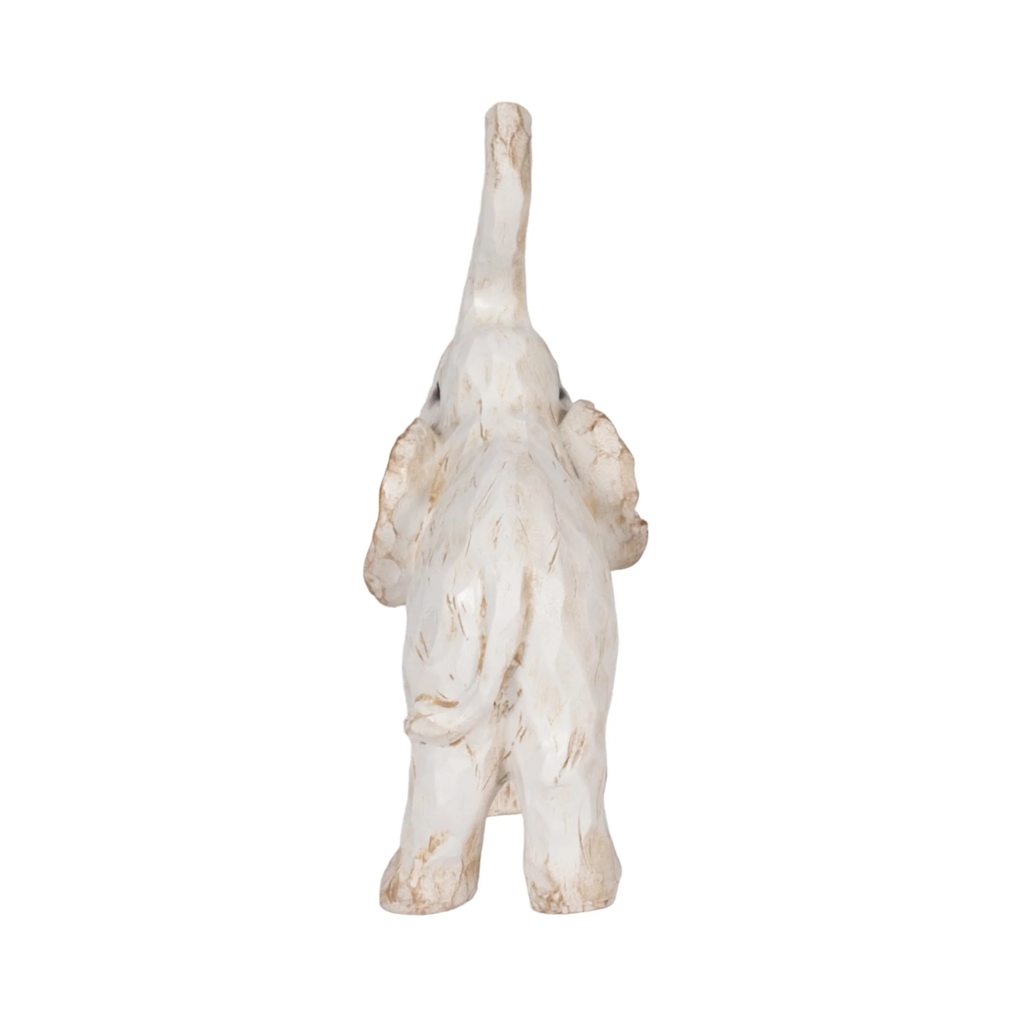 11" Elephant Figurine , White - Image 4