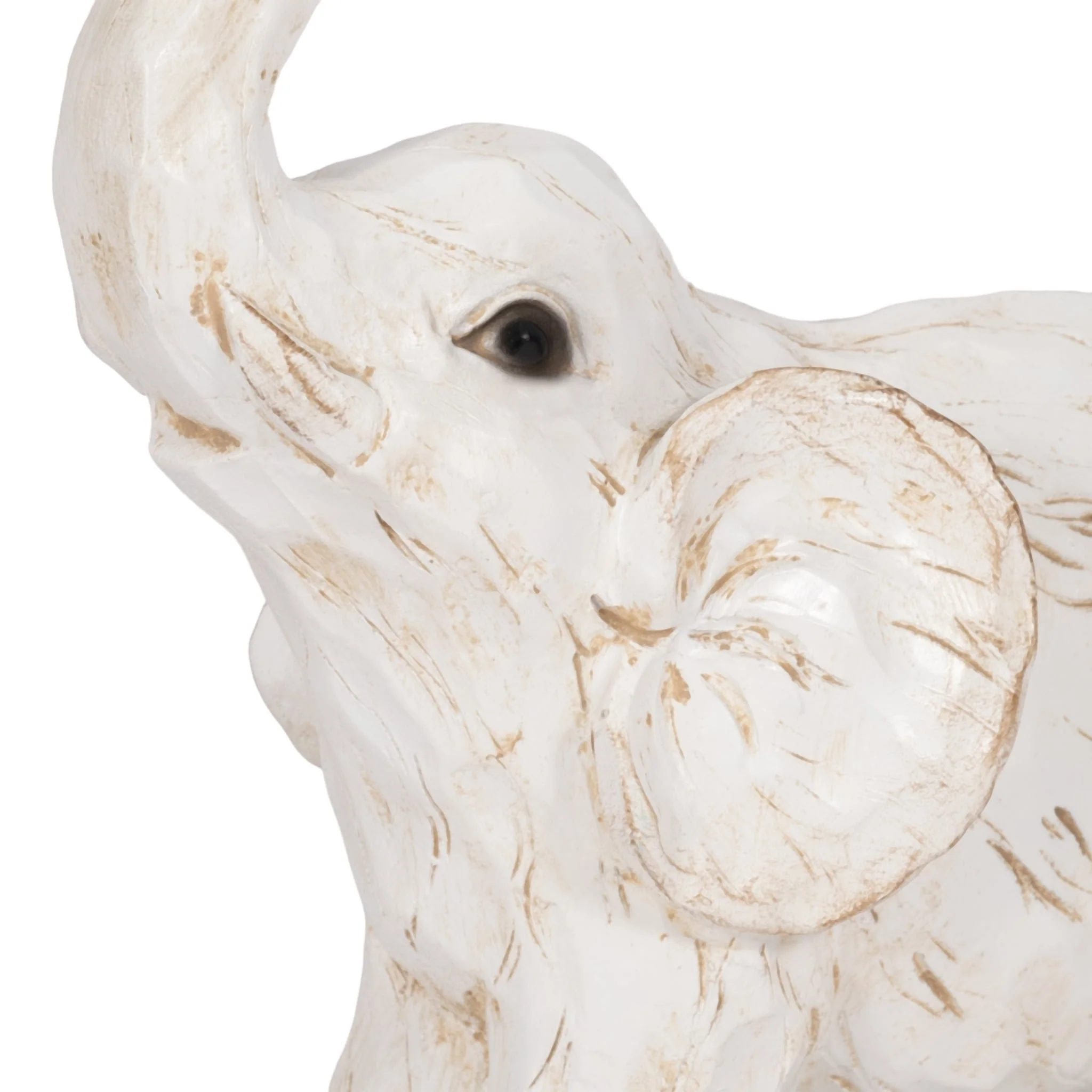 11" Elephant Figurine , White - Image 5