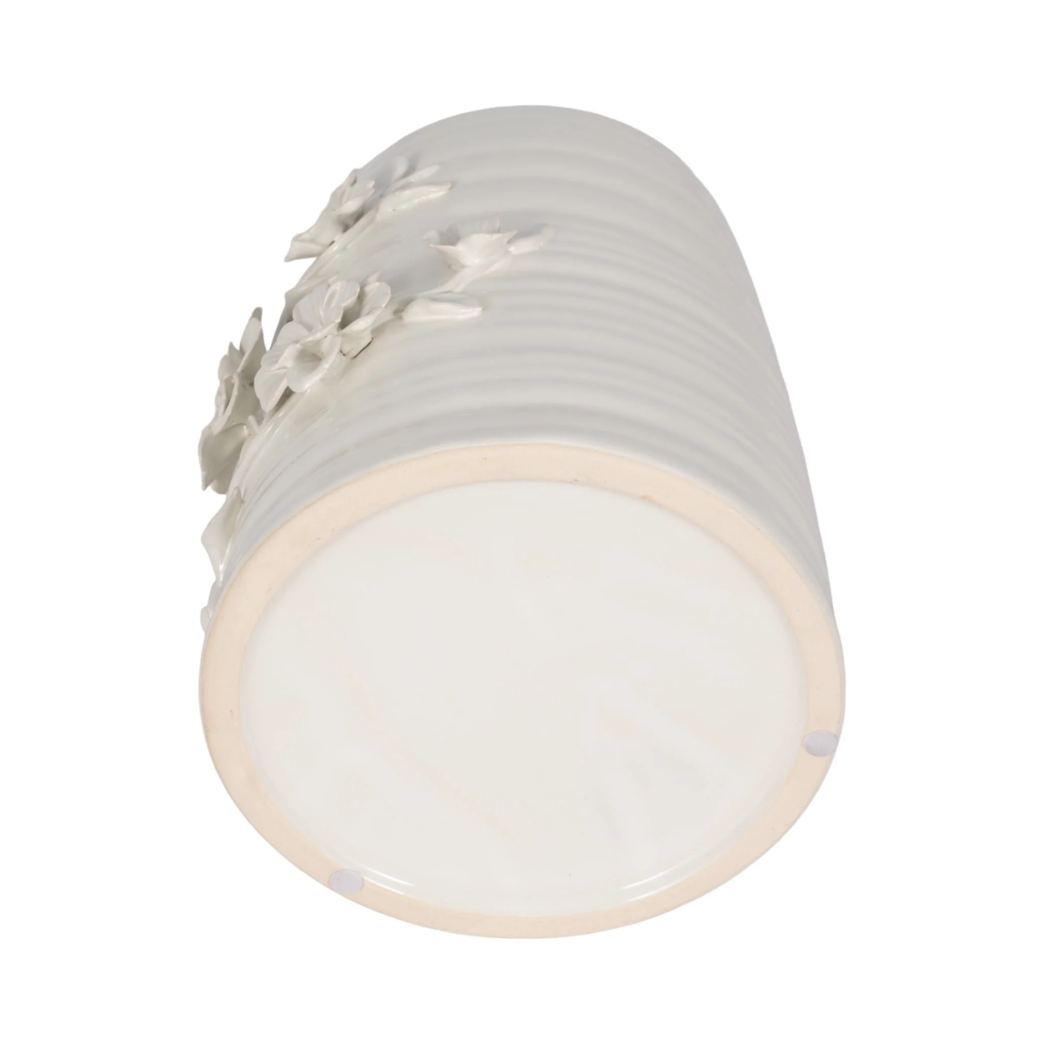 11" Floral Vase, White - Image 7