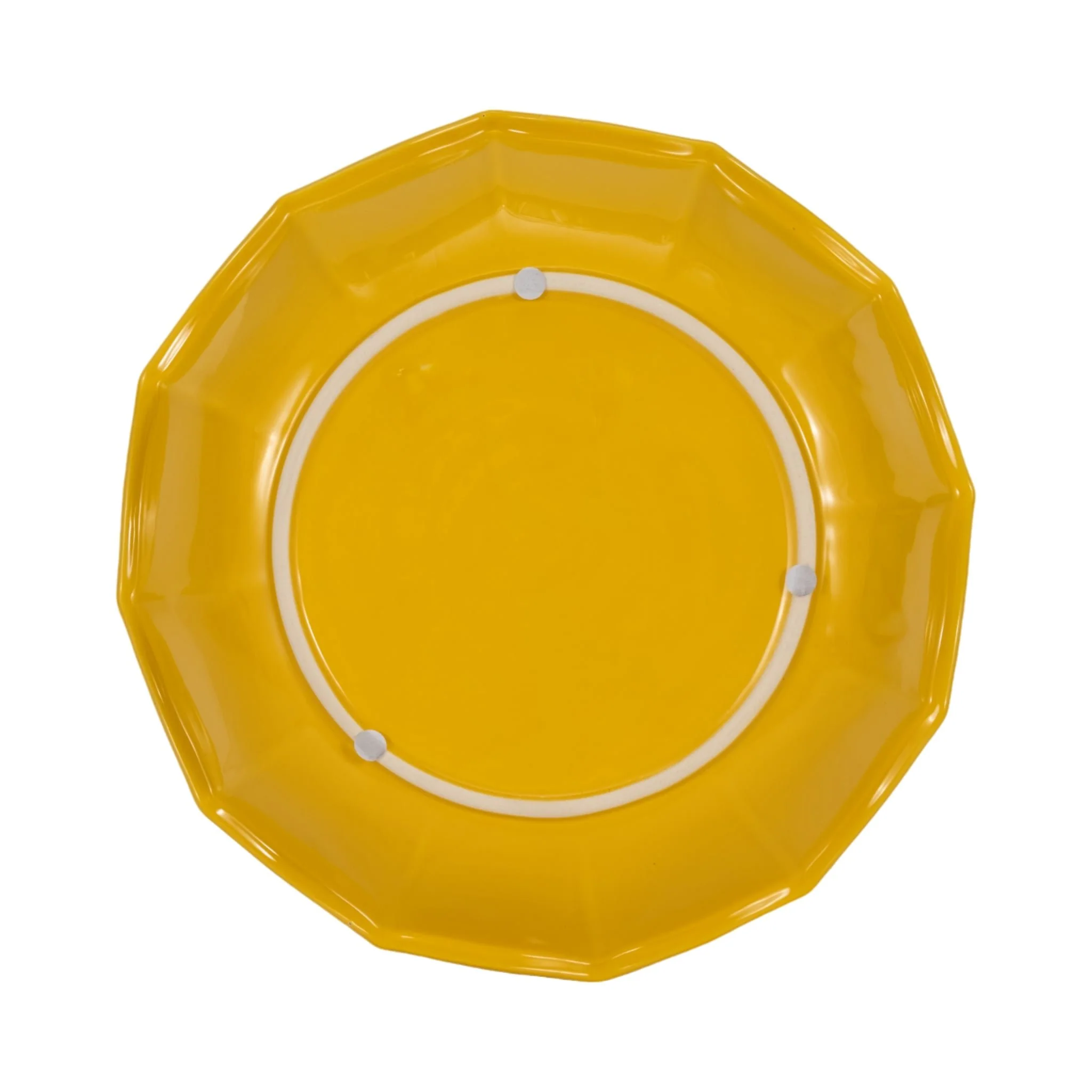 11" Flower Bird Bath, Yellow - Image 6