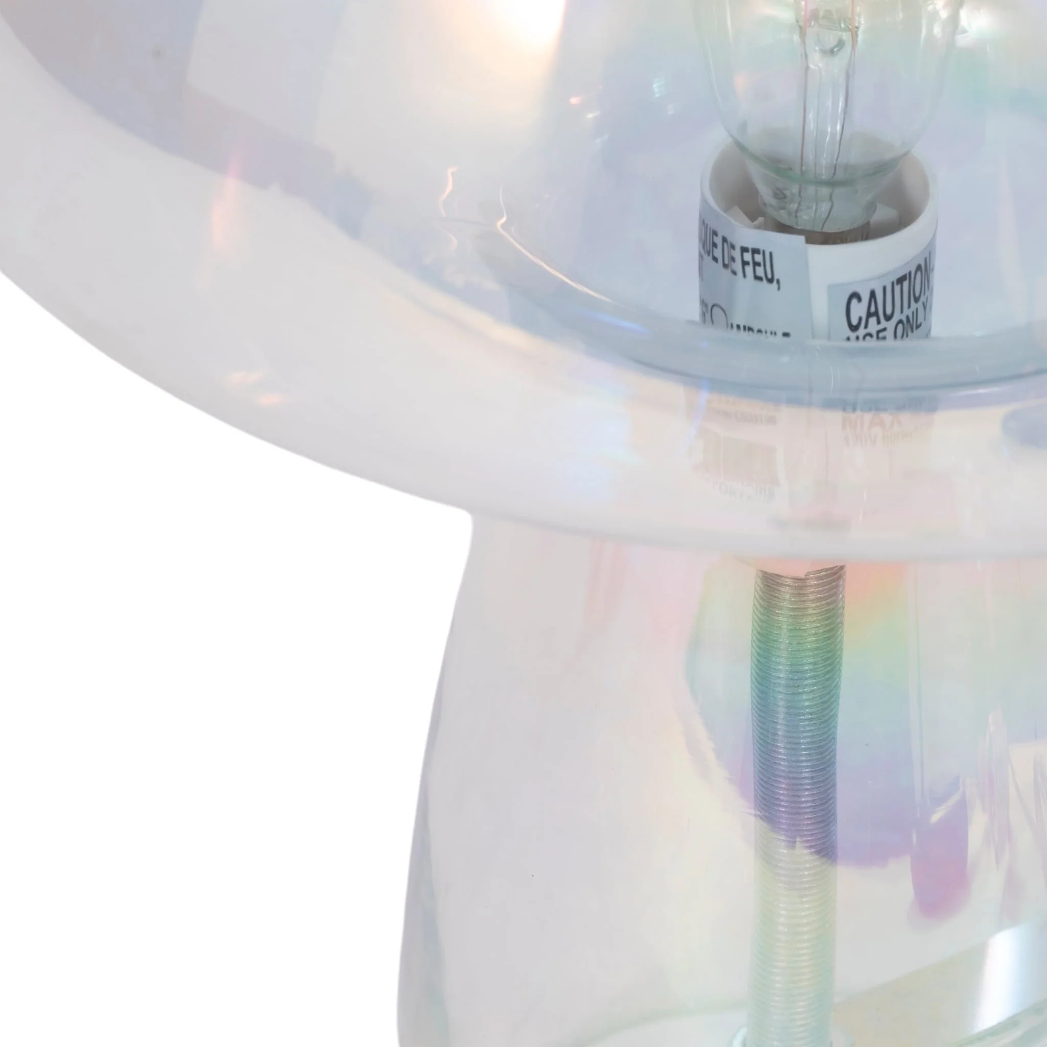11" Luster Mushroom Lamp, Multi - Image 5