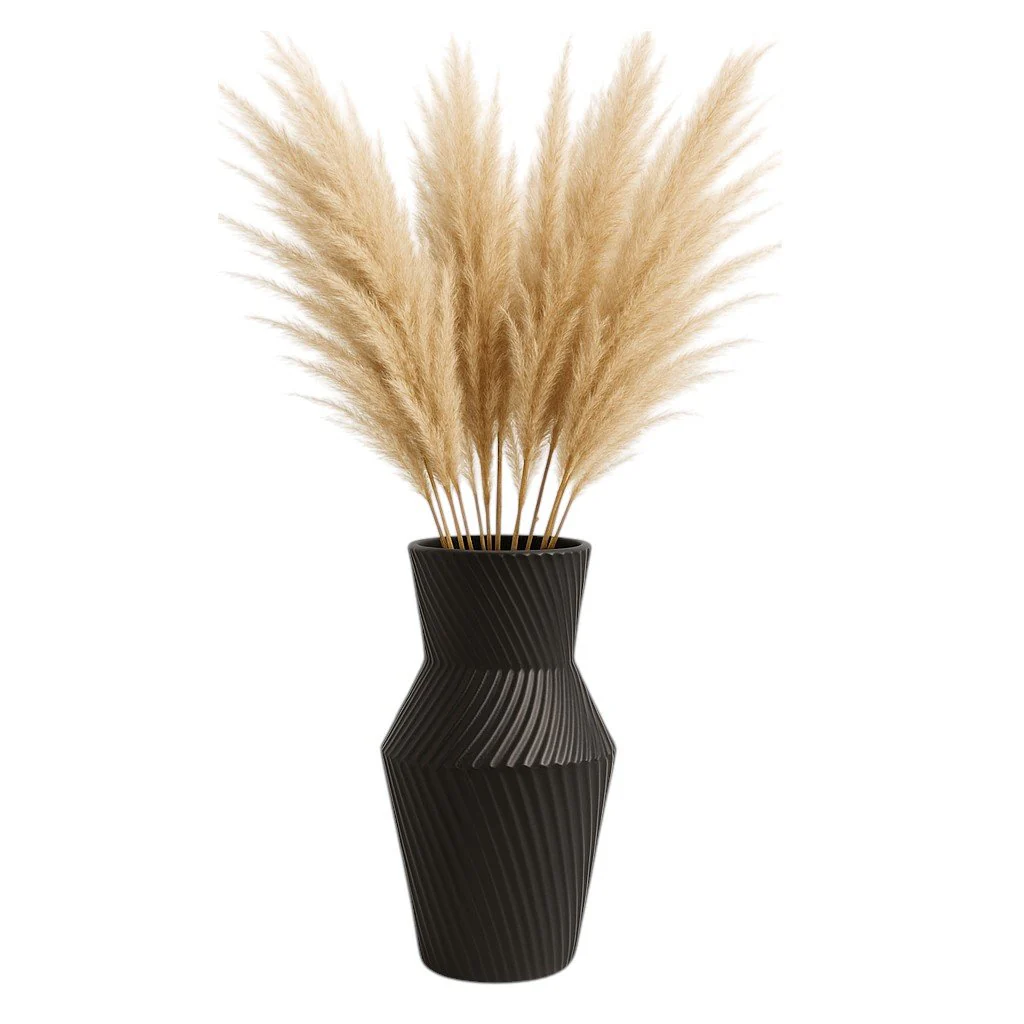 11" Modern Totem Vase, Black - Image 2