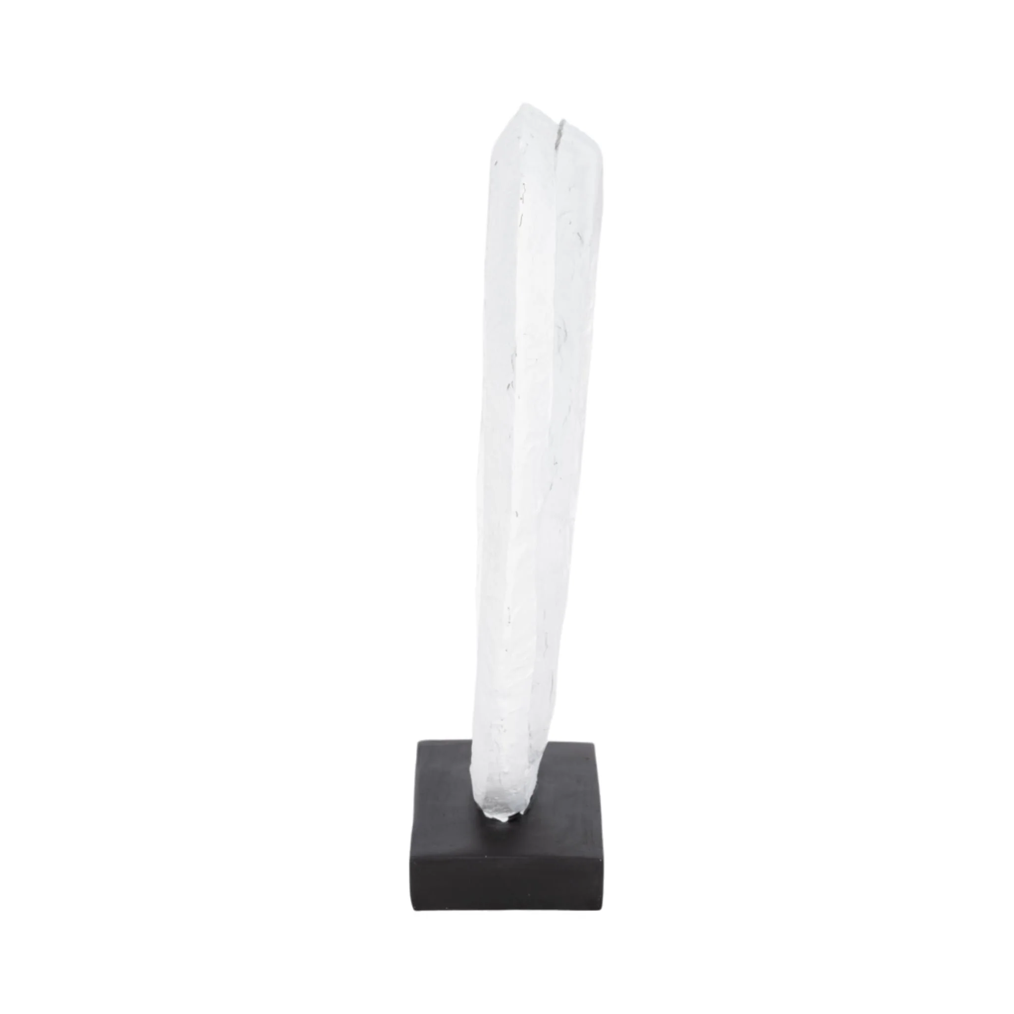 11" Oval Loops Sculpture Volcano Texture, White/bl - Image 3