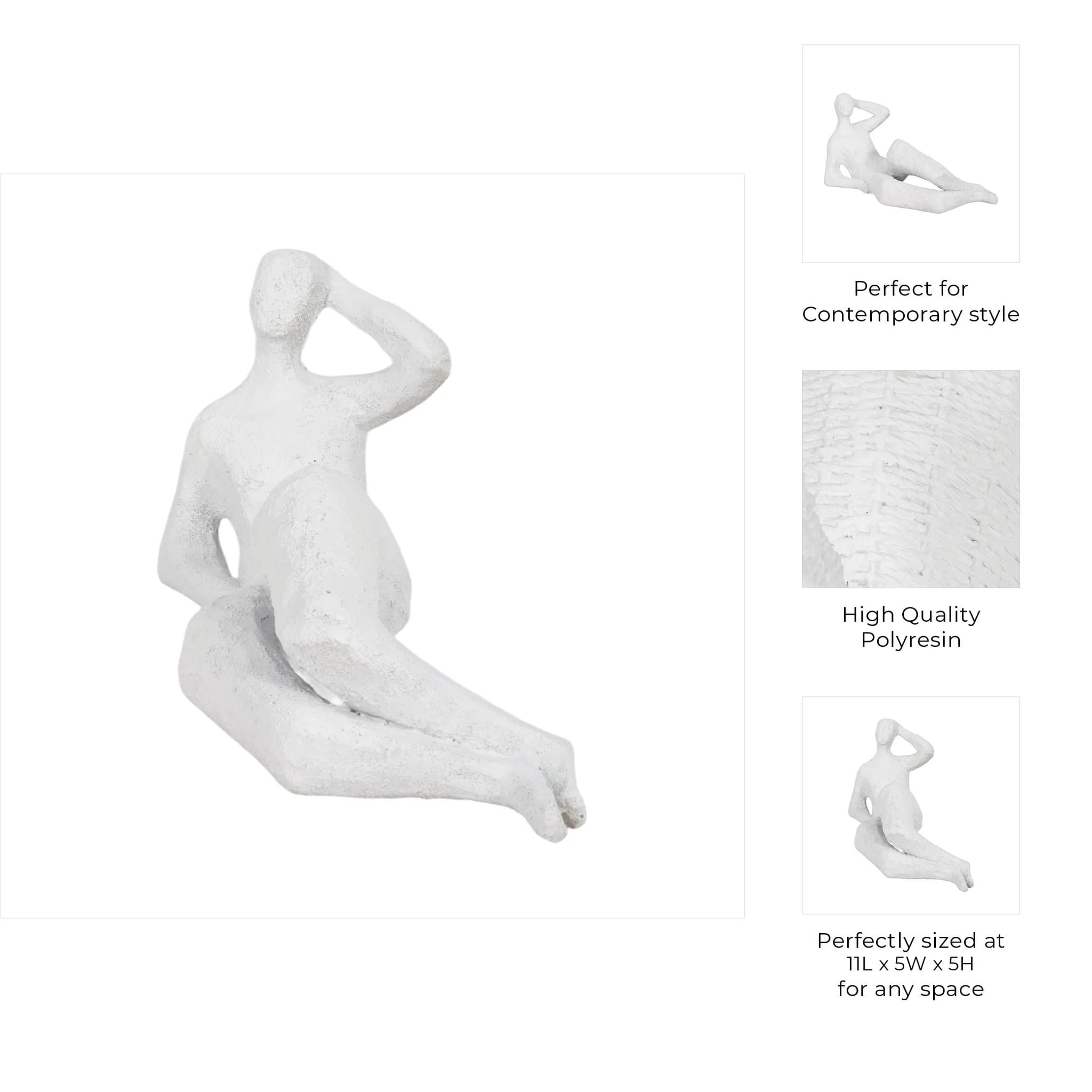 11" Paint Me Pose Rough Texture, White - Image 8