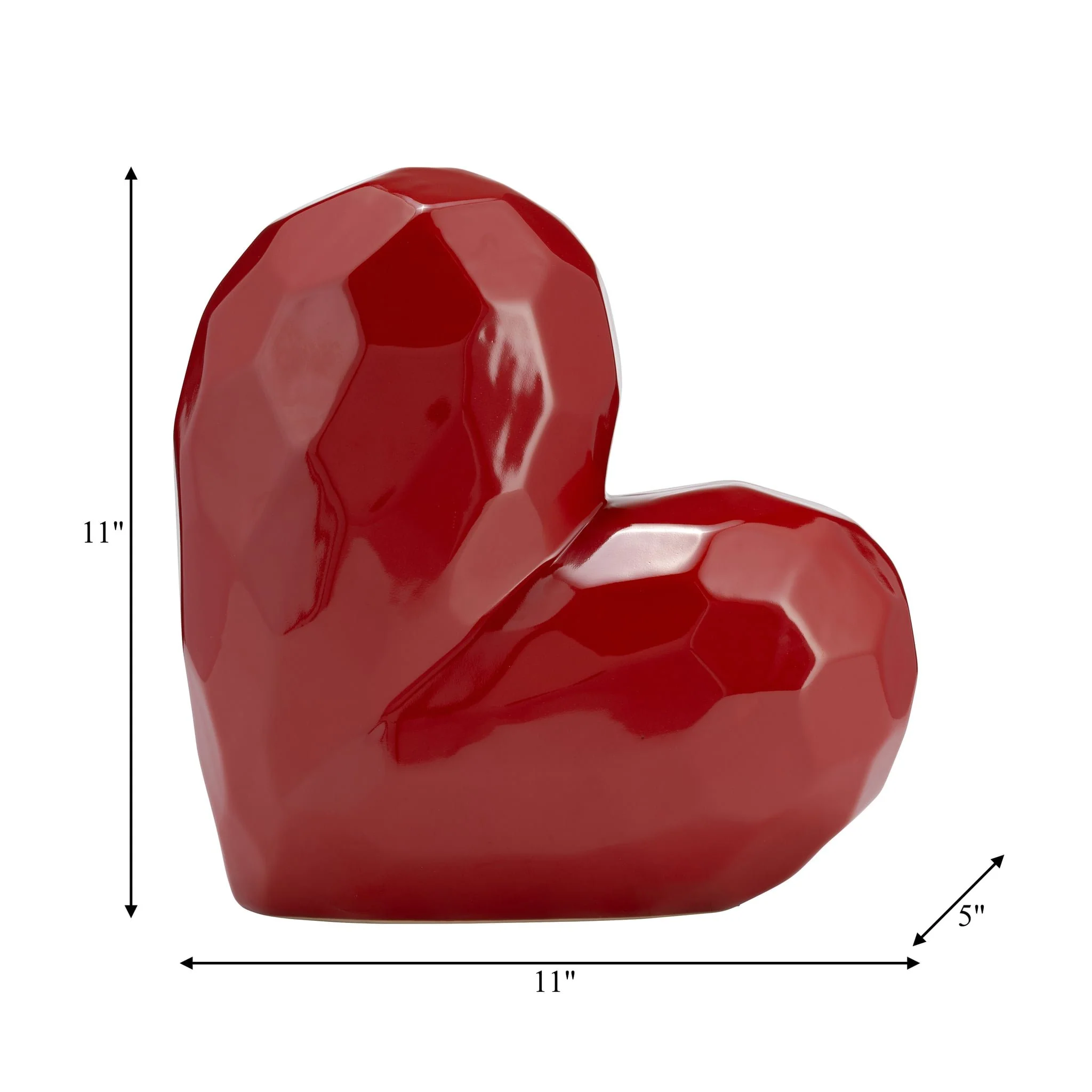 11" Red Heart Table Deco - Image 2