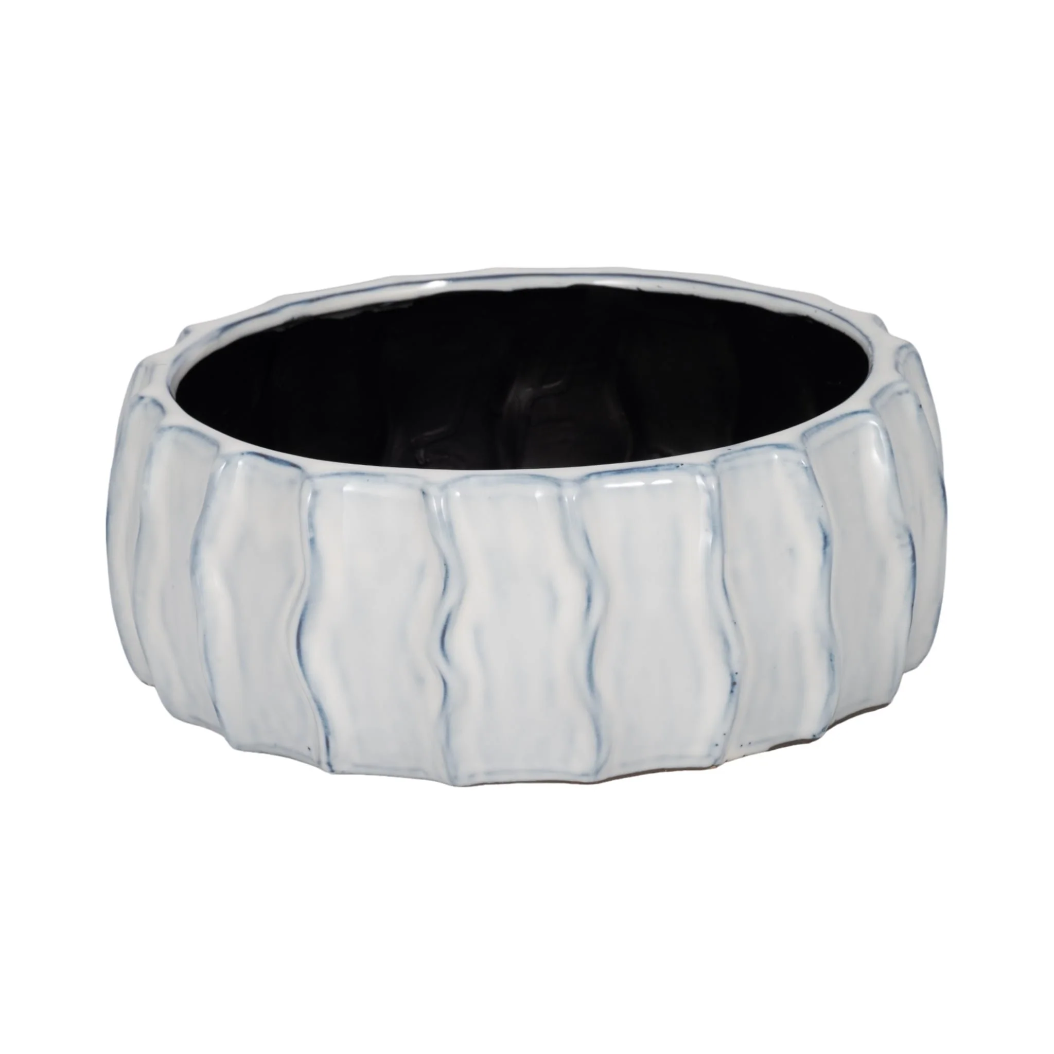 11" Sea Urchin Bowl, White/blue - Image 3
