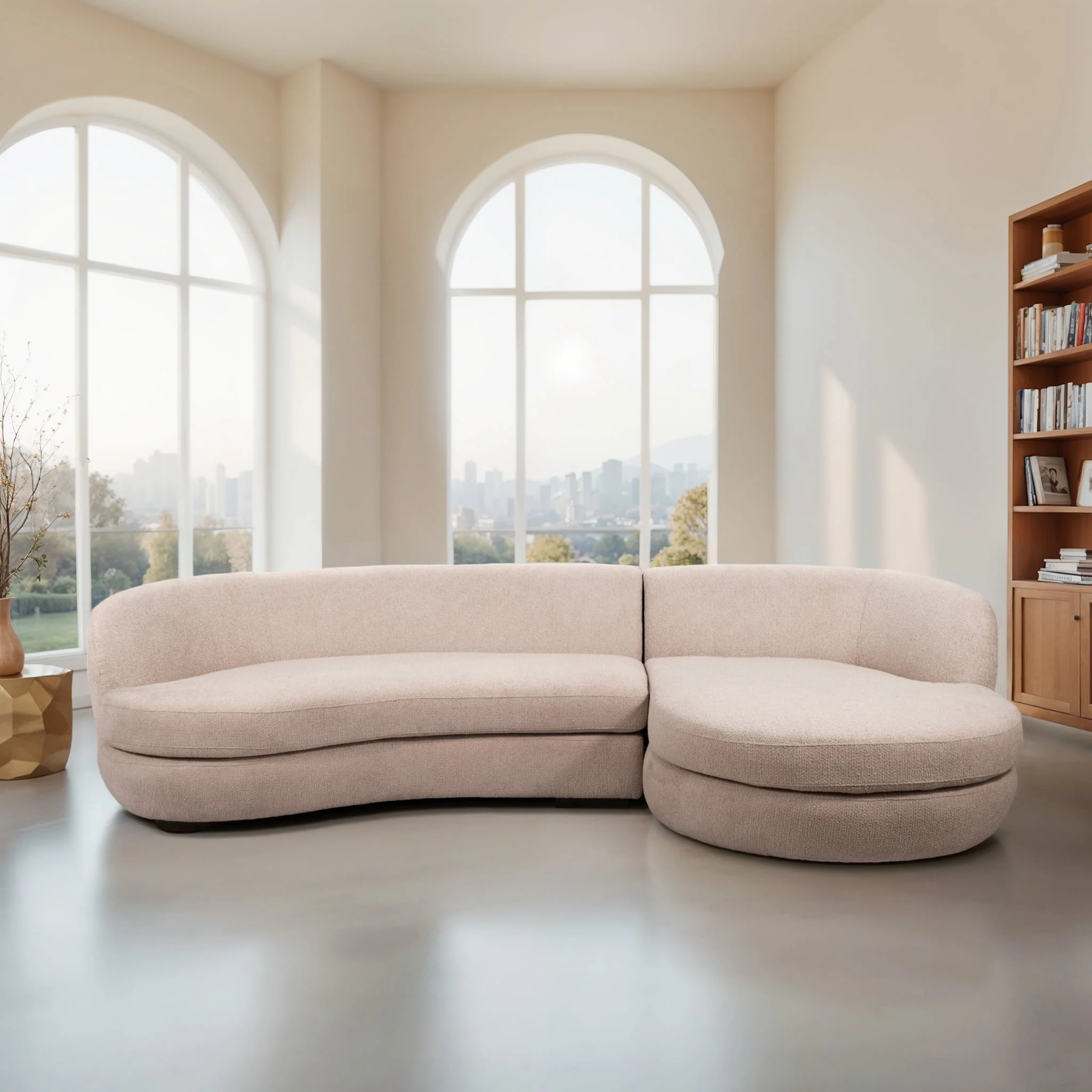 118" Raf Chaise Sofa, Blush 2 Bx - Image 10
