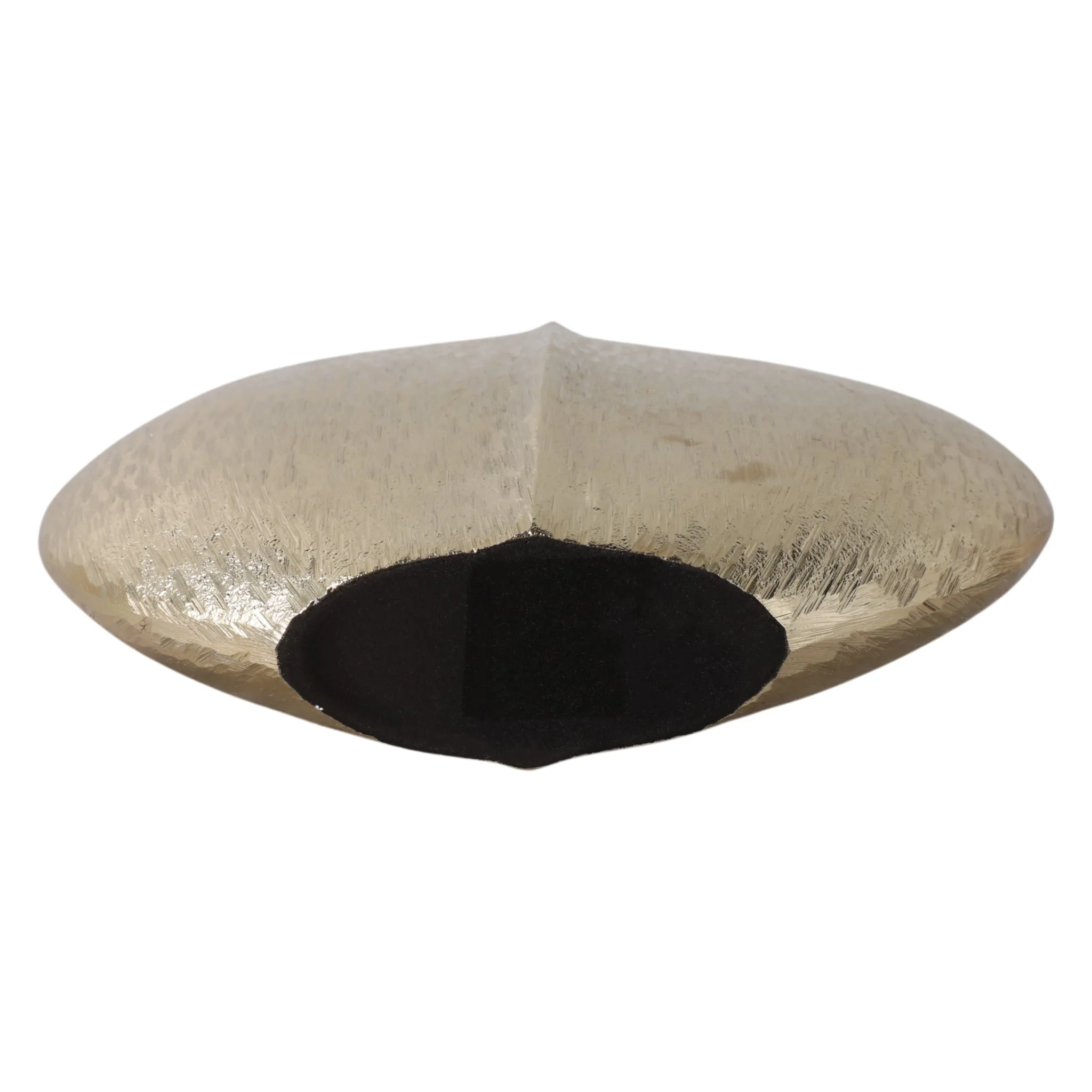 11x10" Modern Round Metal Vase, Gold - Image 7
