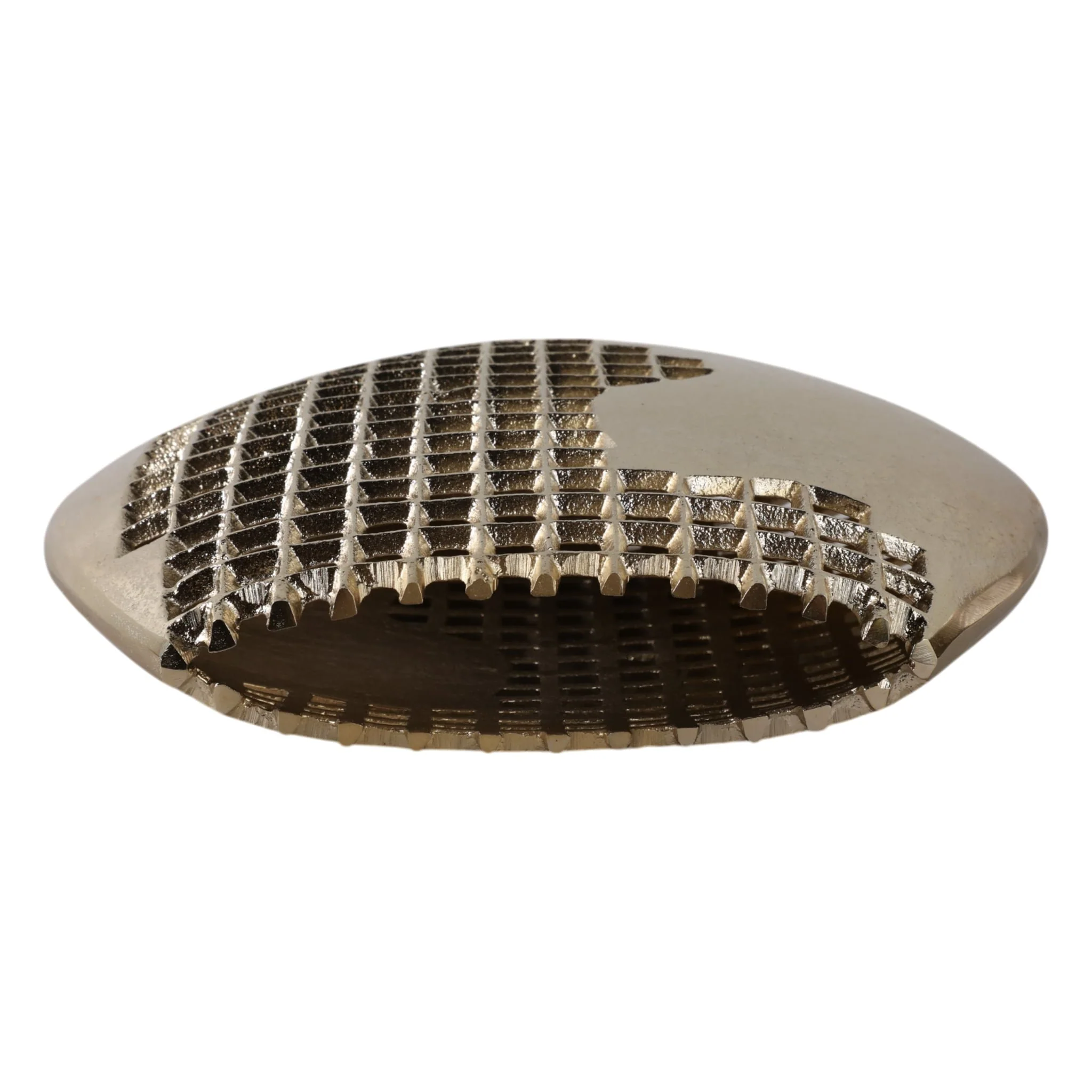 11x10" Partial Mesh Metal Vase, Gold - Image 6