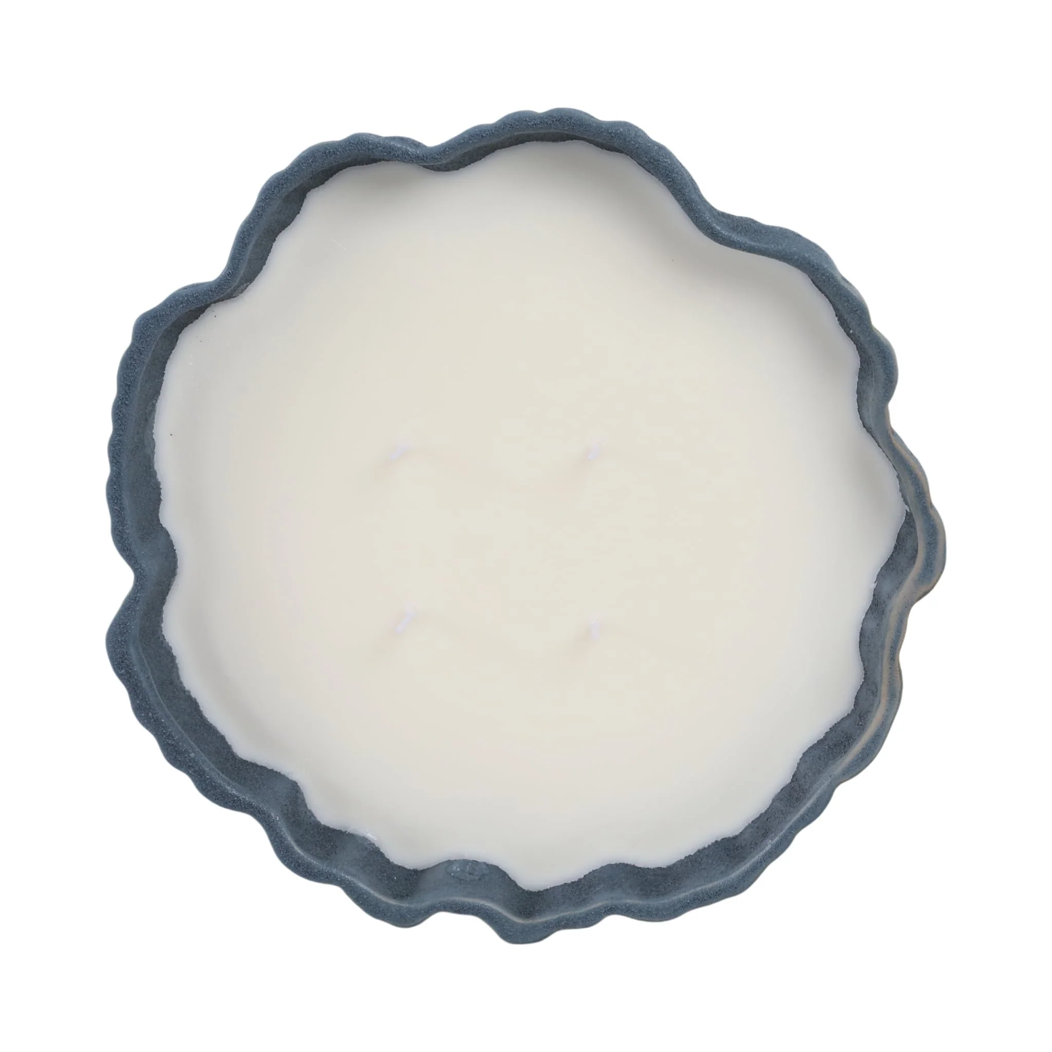 11x11" 44 Oz Pink Beach Wavy Candle, Blue - Image 7