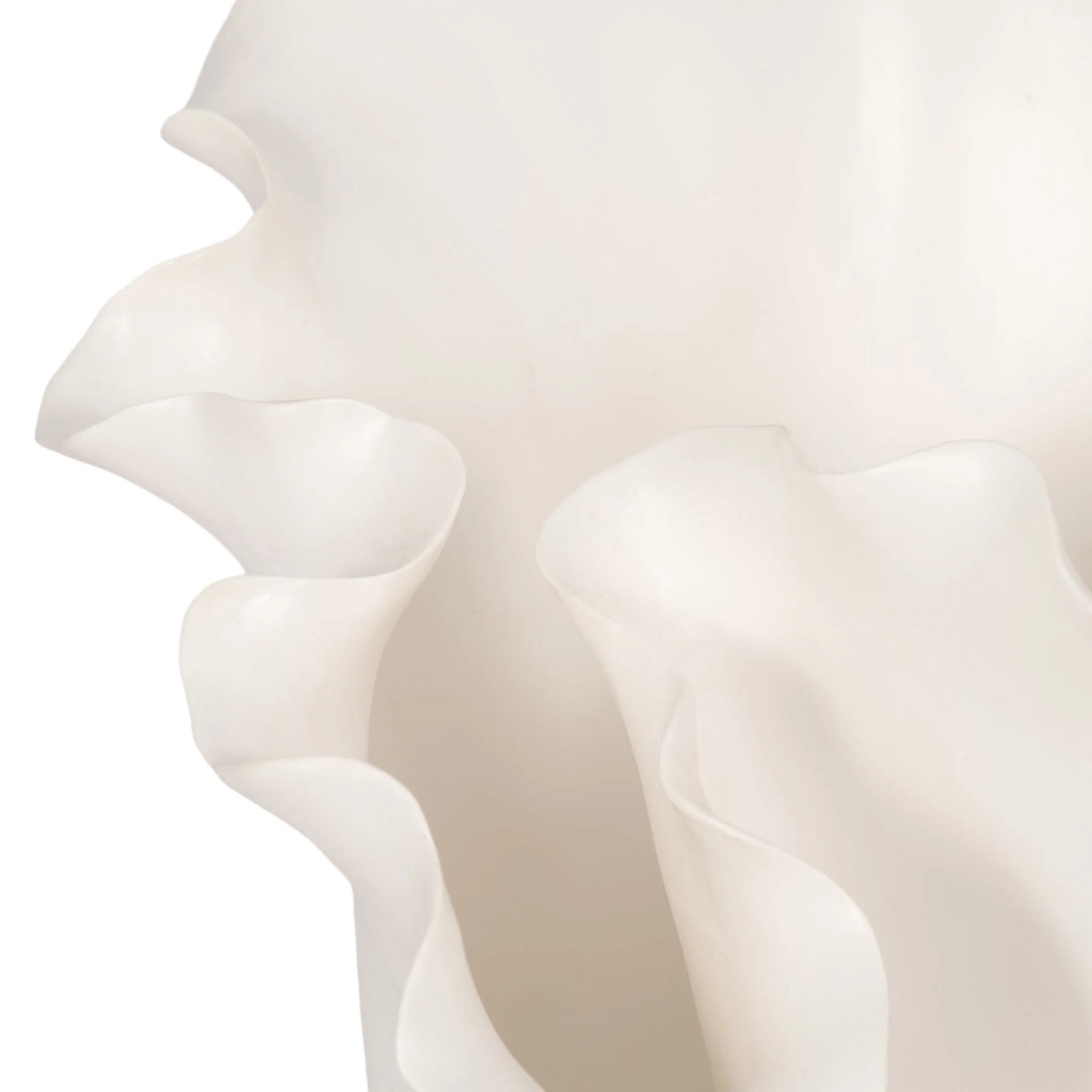 11x12" Handmade Flutter Vase, White - Image 6