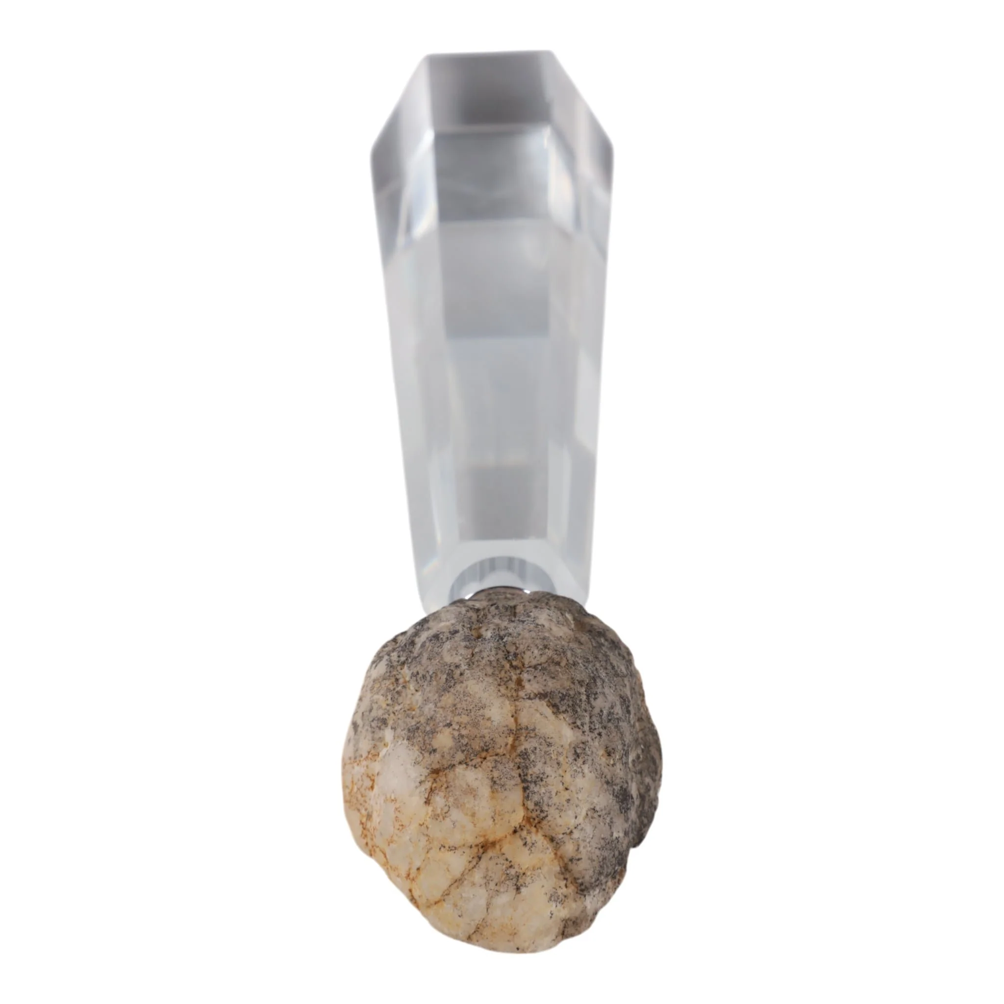 11x2" Agate On Crystal Base, White/clear - Image 6
