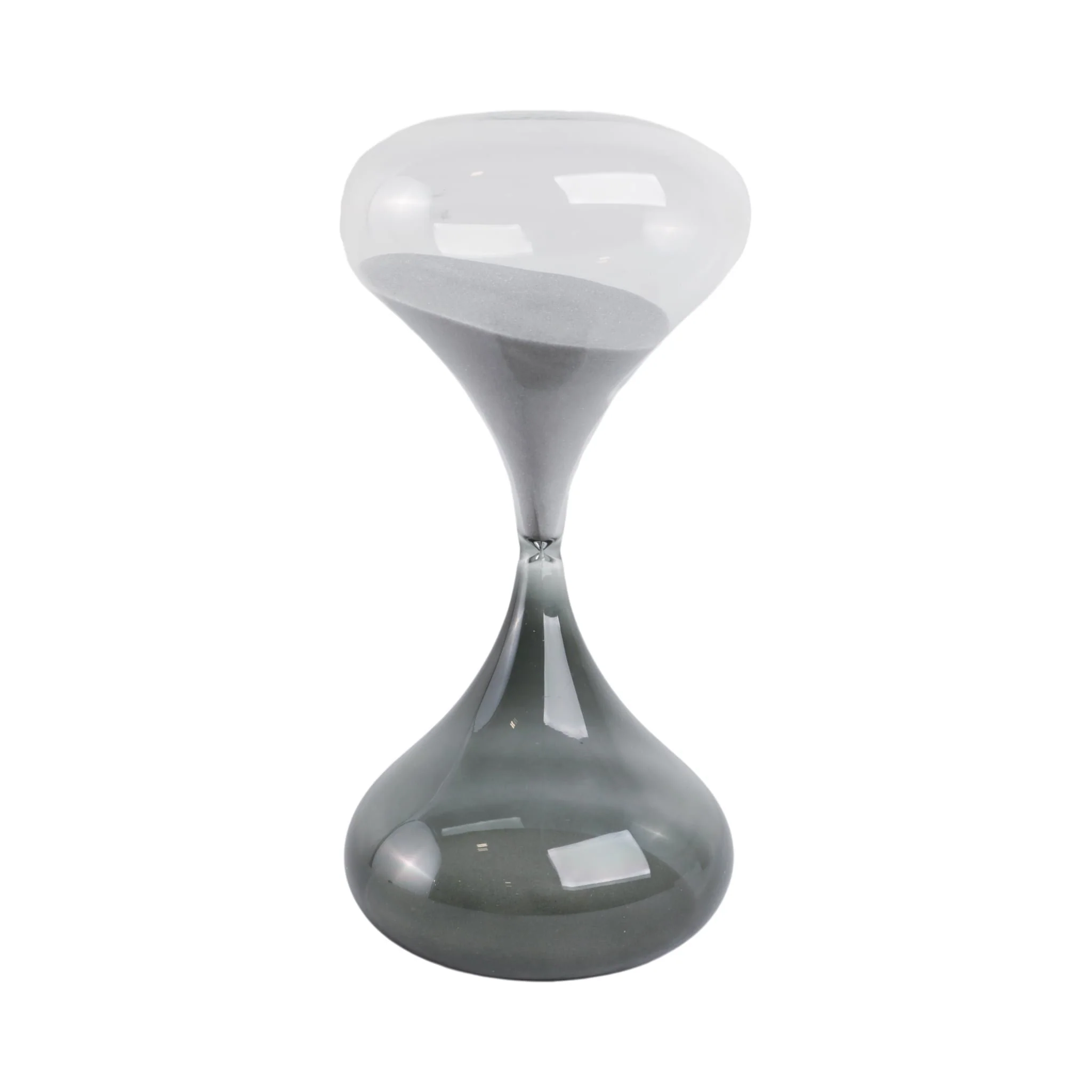 11x5" Glass 60min Modern Sandtimer, Smoke - Image 2