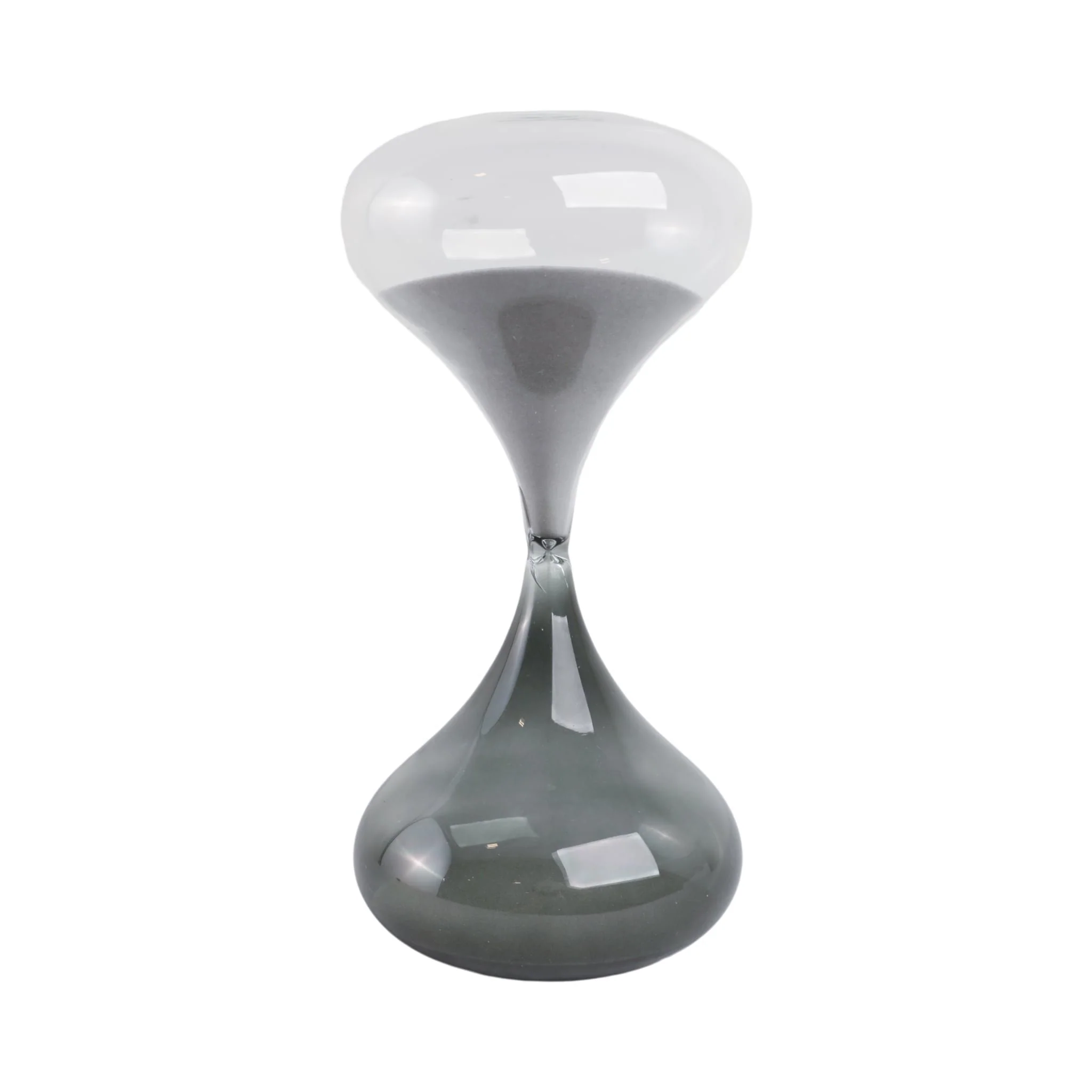11x5" Glass 60min Modern Sandtimer, Smoke - Image 4