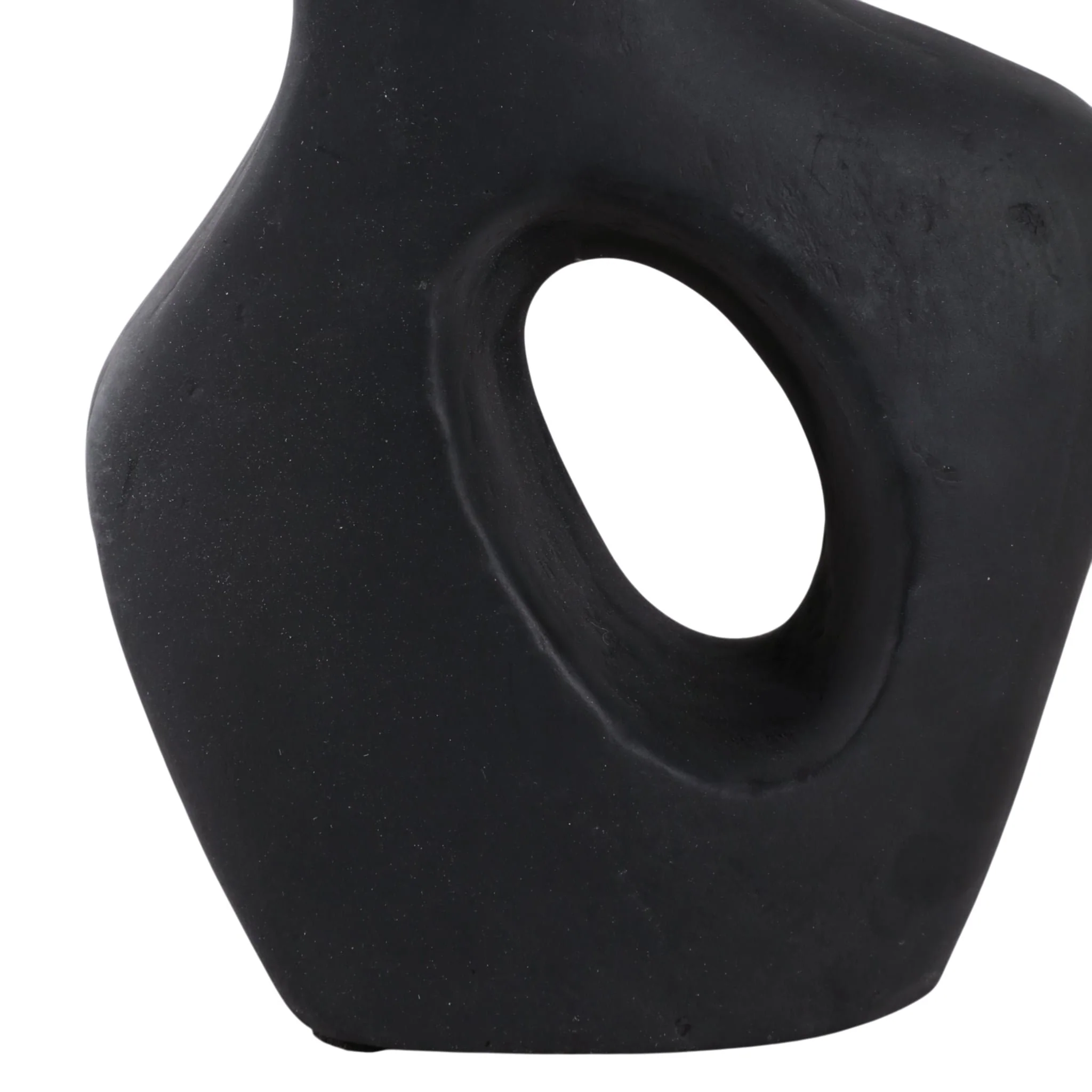 11x6" Paper Mache Squiggle Sculpture, Black - Image 5
