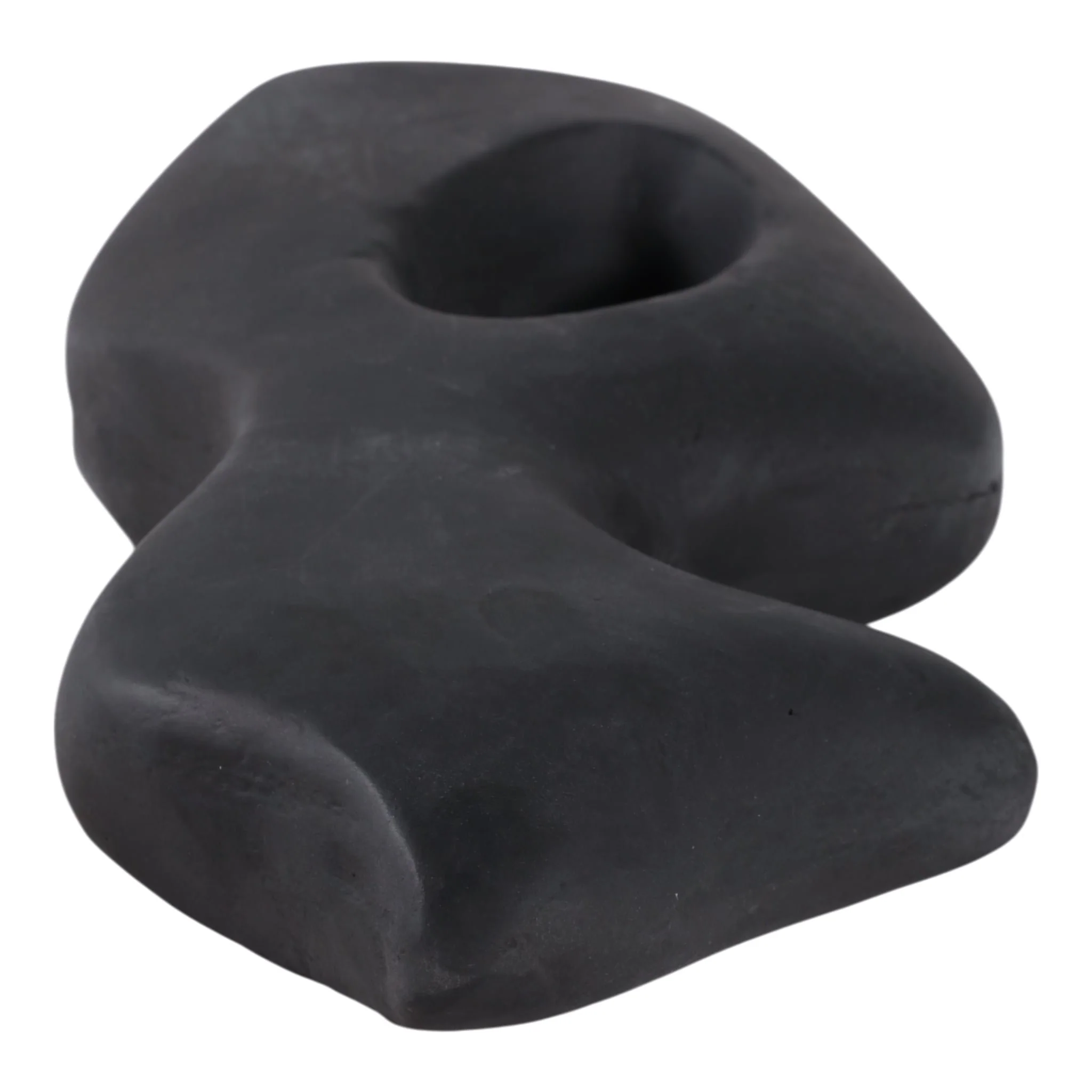 11x6" Paper Mache Squiggle Sculpture, Black - Image 6