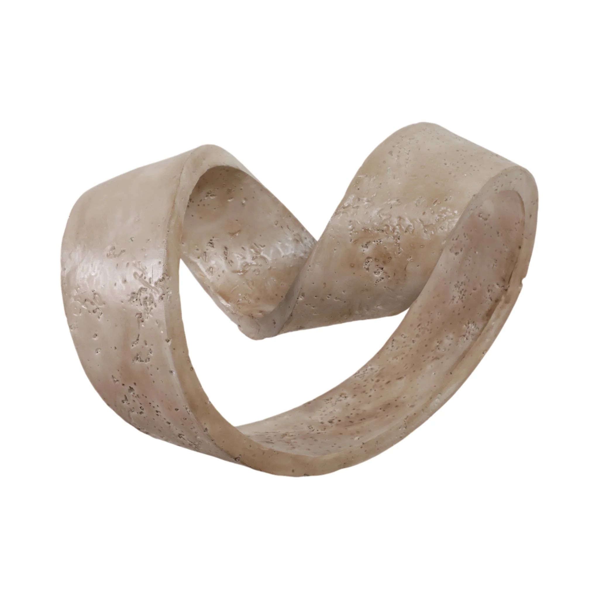 11x7" Stone Textured Loop Decor, Tan - Image 2