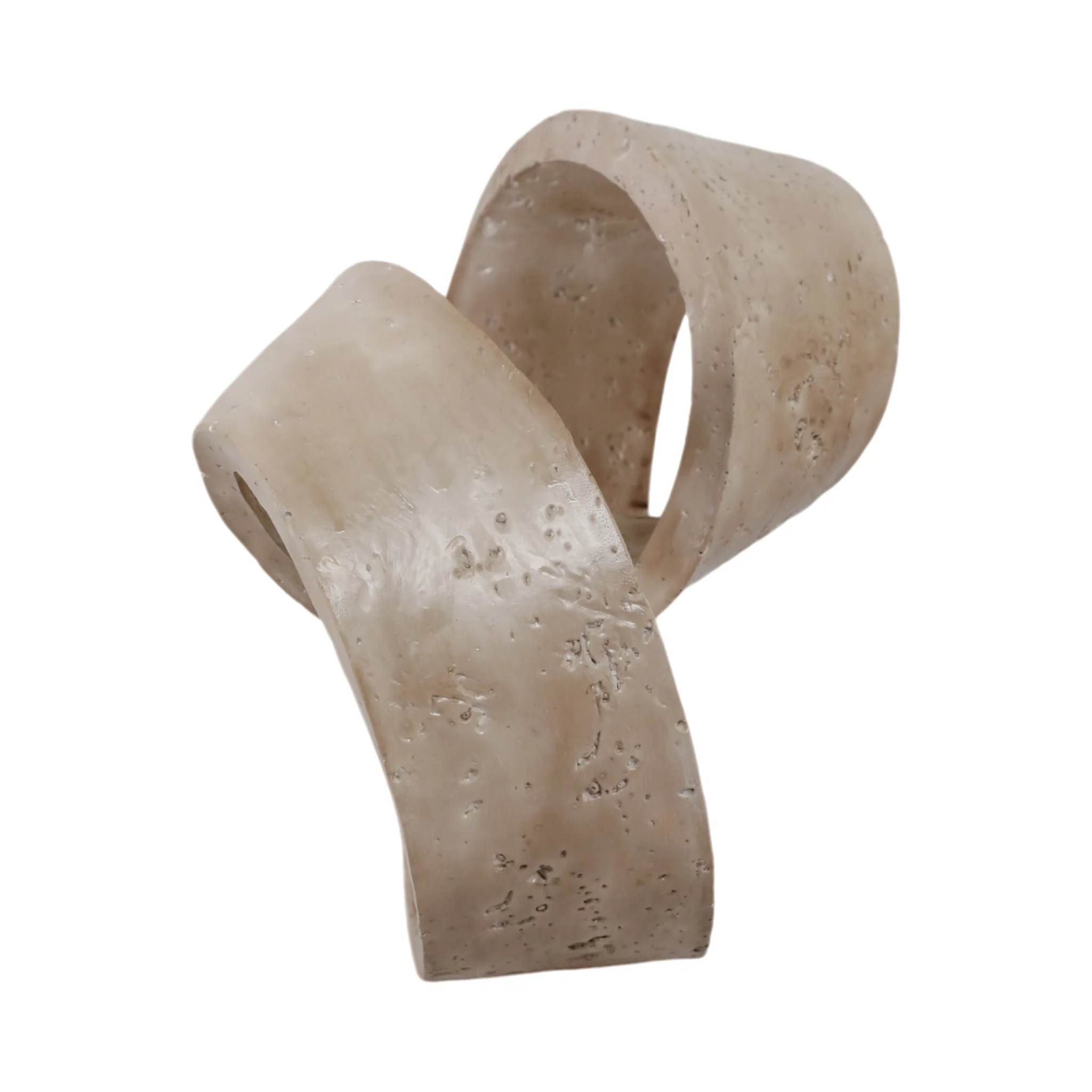 11x7" Stone Textured Loop Decor, Tan - Image 3