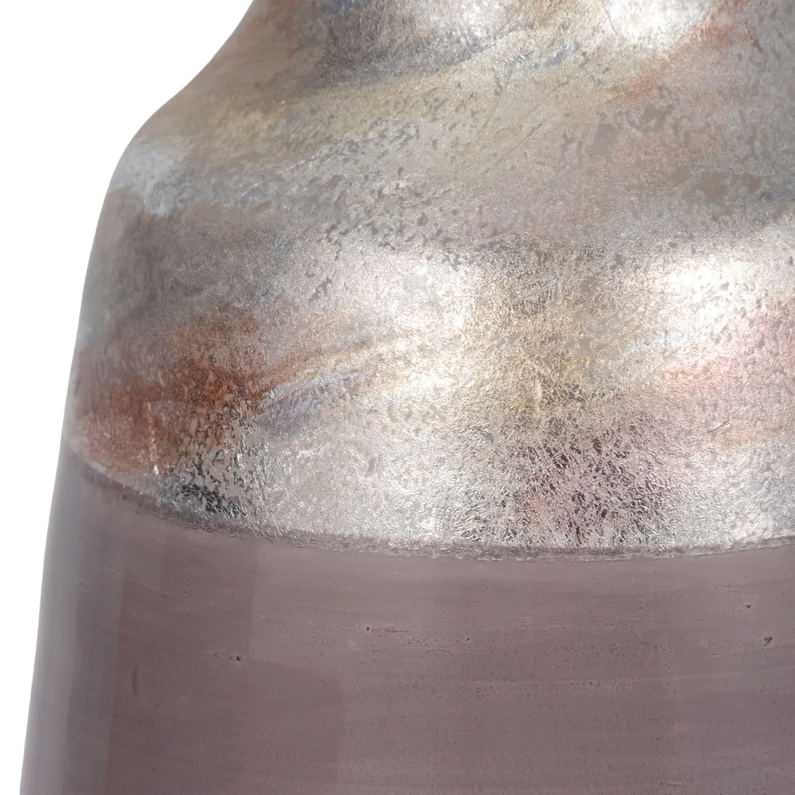 12" 2-tone Glass Vase, Grey Multi - Image 4