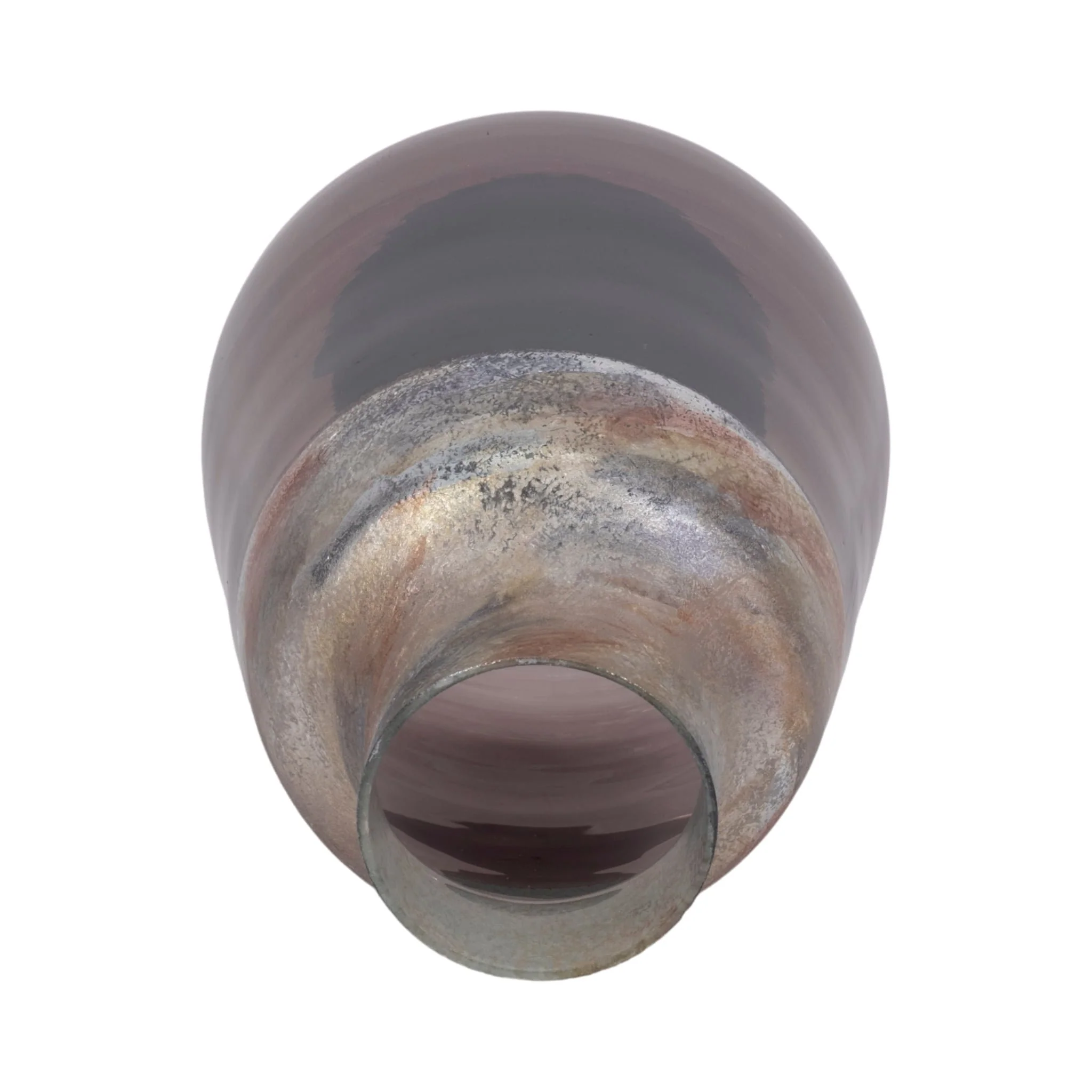 12" 2-tone Glass Vase, Grey Multi - Image 5