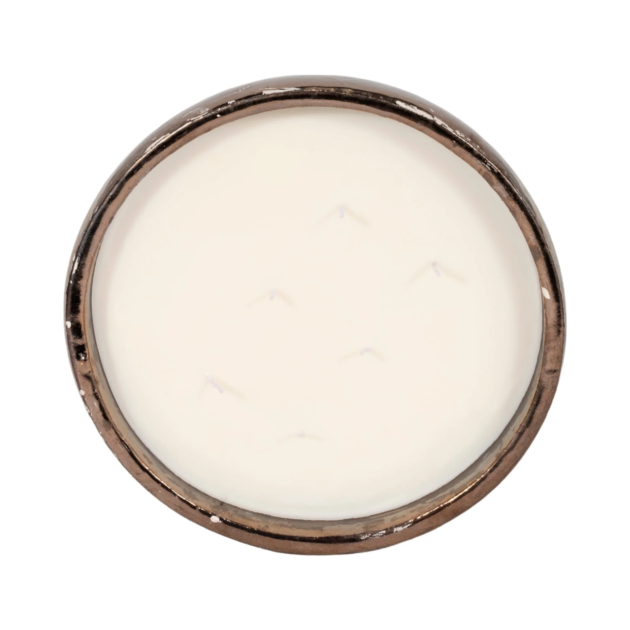 12" 57 Oz Pine Bowl Candle, Grey/gold - Image 6