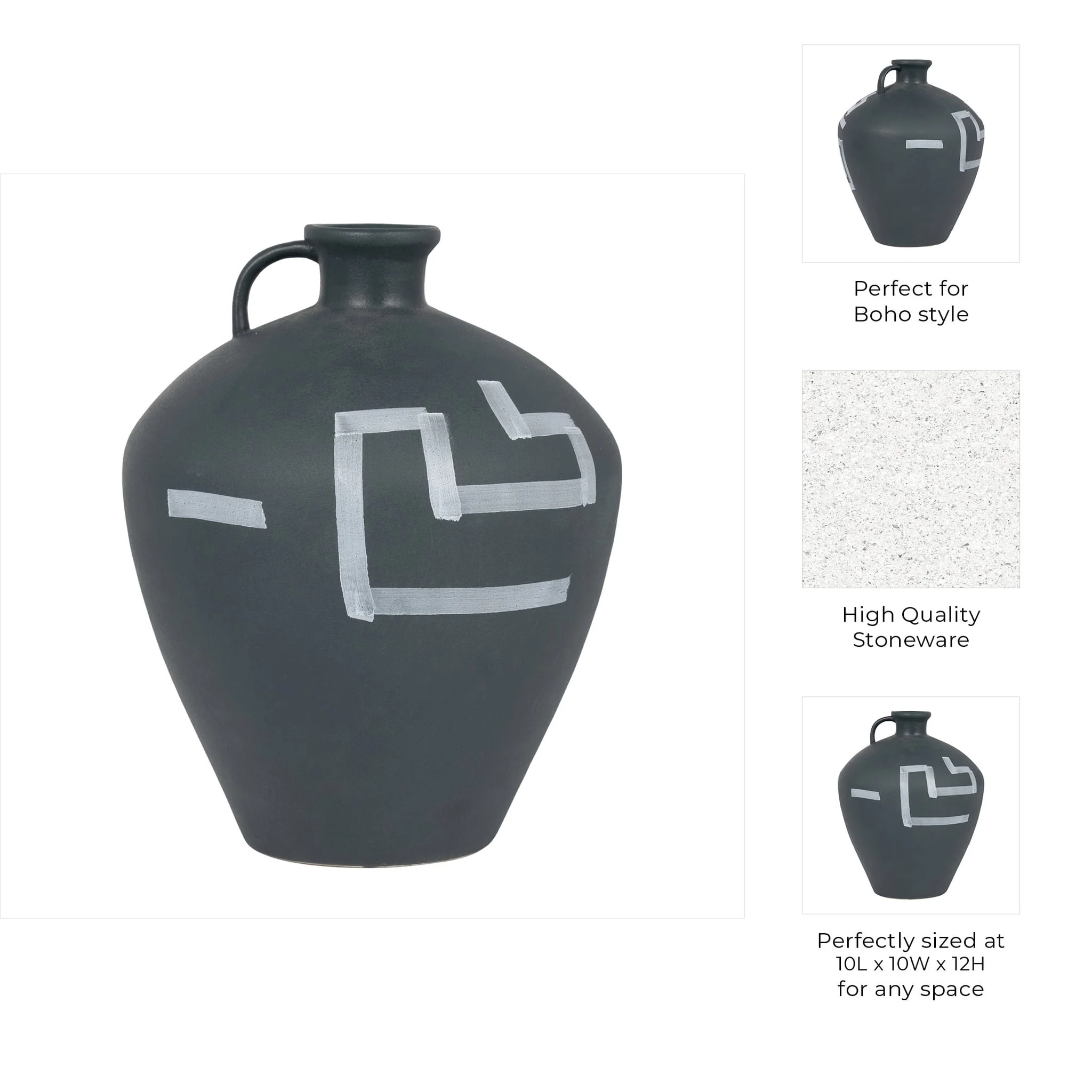12" Aztec Jug, Green - Image 9