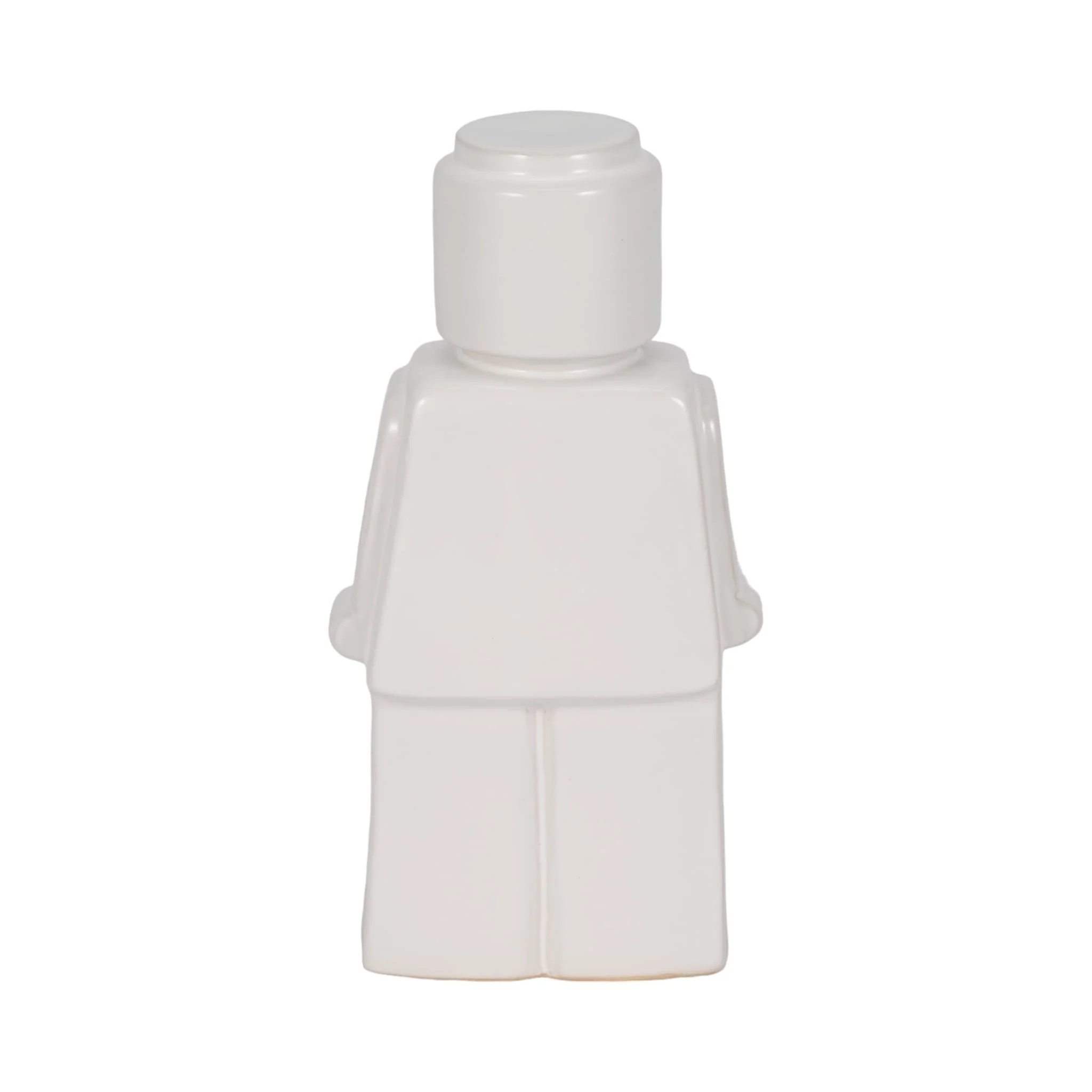 12" Block Man Figure, White - Image 4