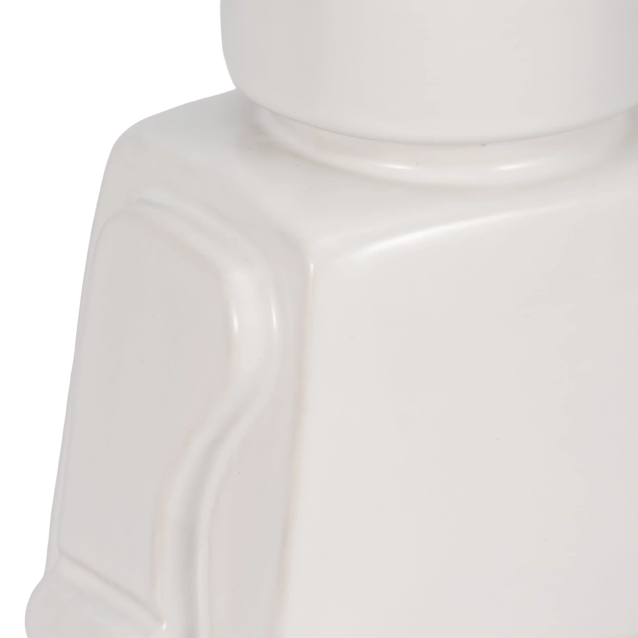 12" Block Man Figure, White - Image 5