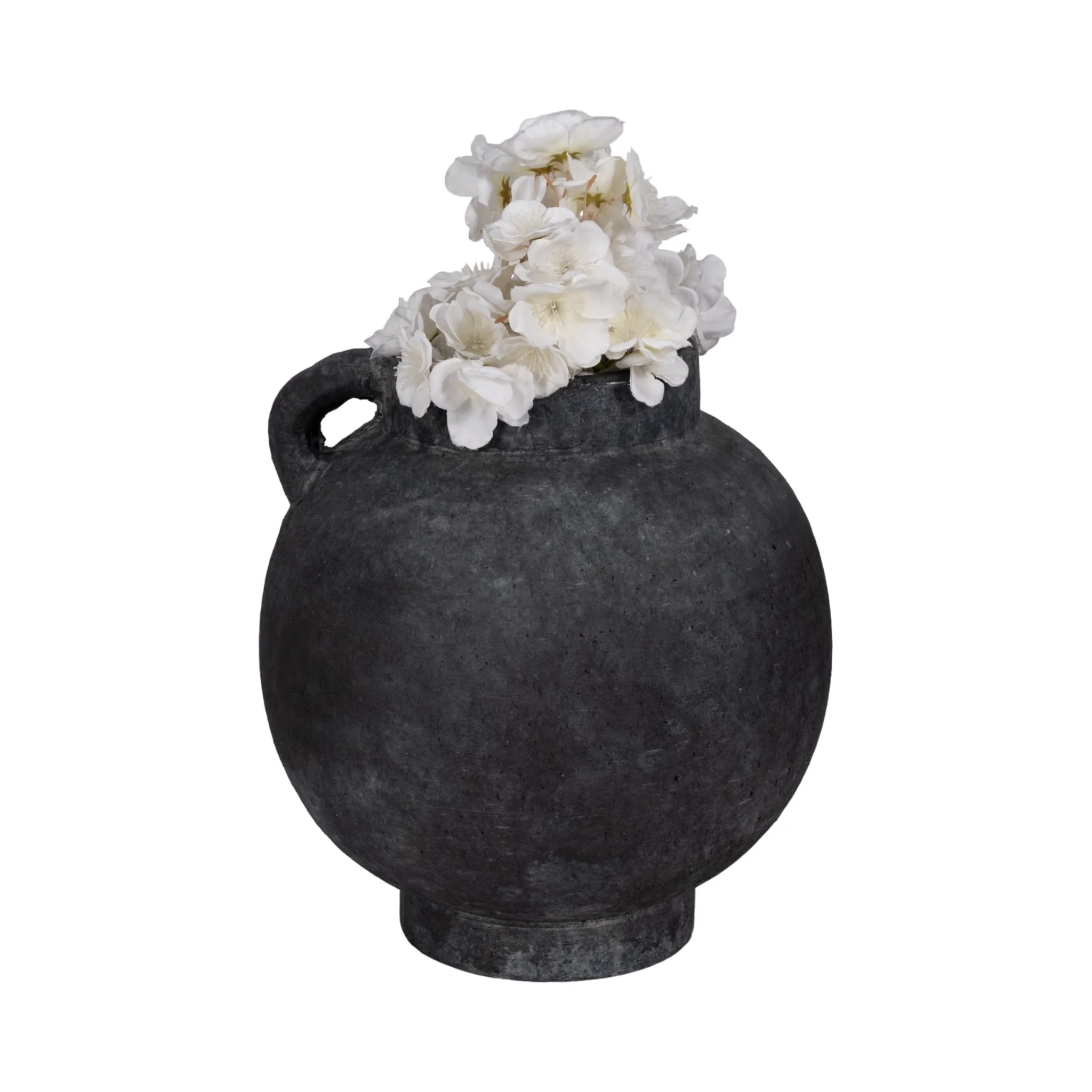 12" Bulbous Jug With Handle, Black - Image 2
