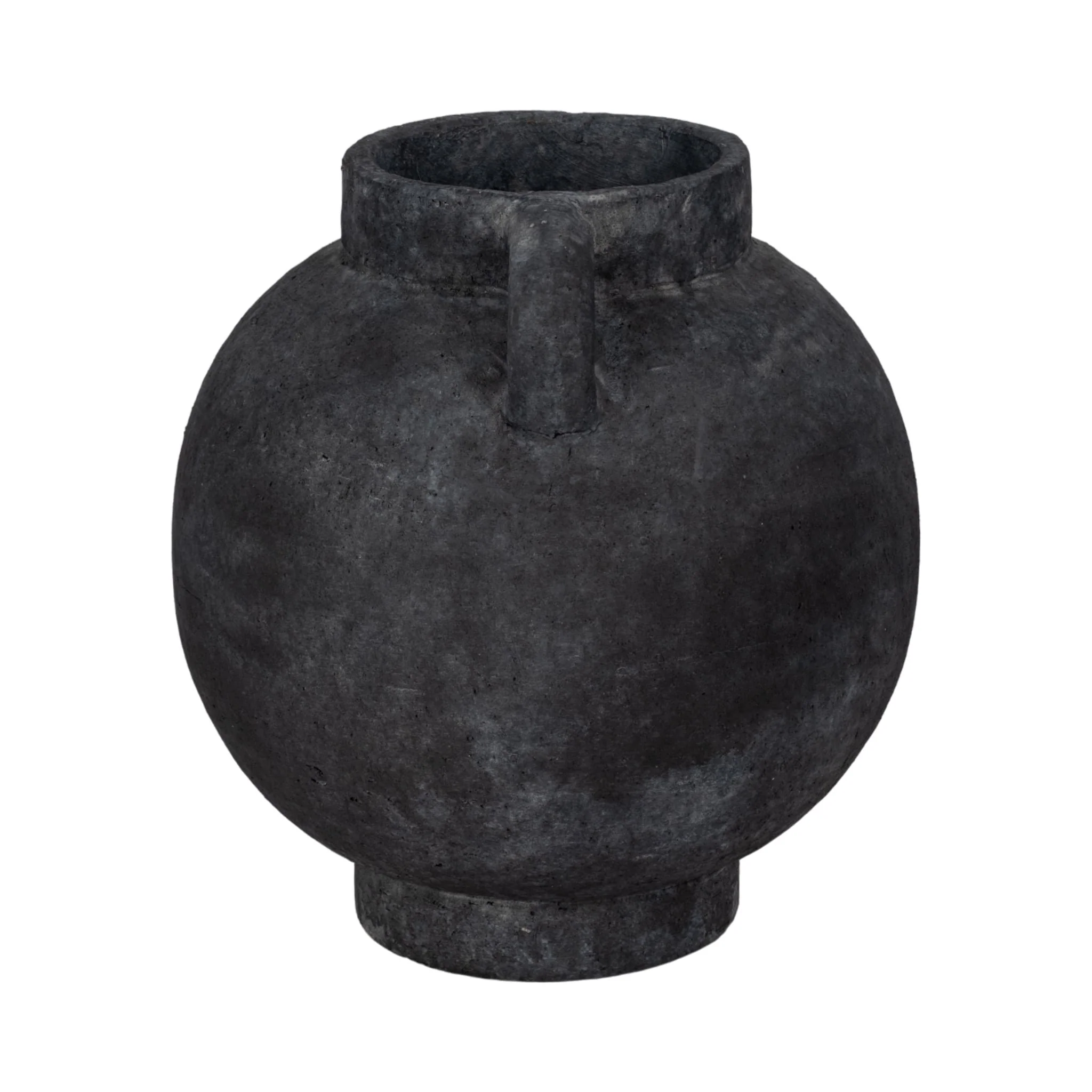 12" Bulbous Jug With Handle, Black - Image 4