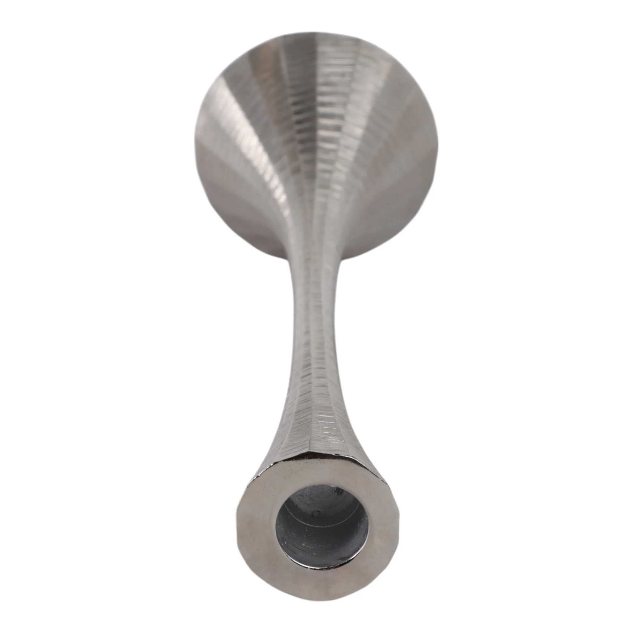 12" Etched Metal Taper Holder, Silver - Image 6