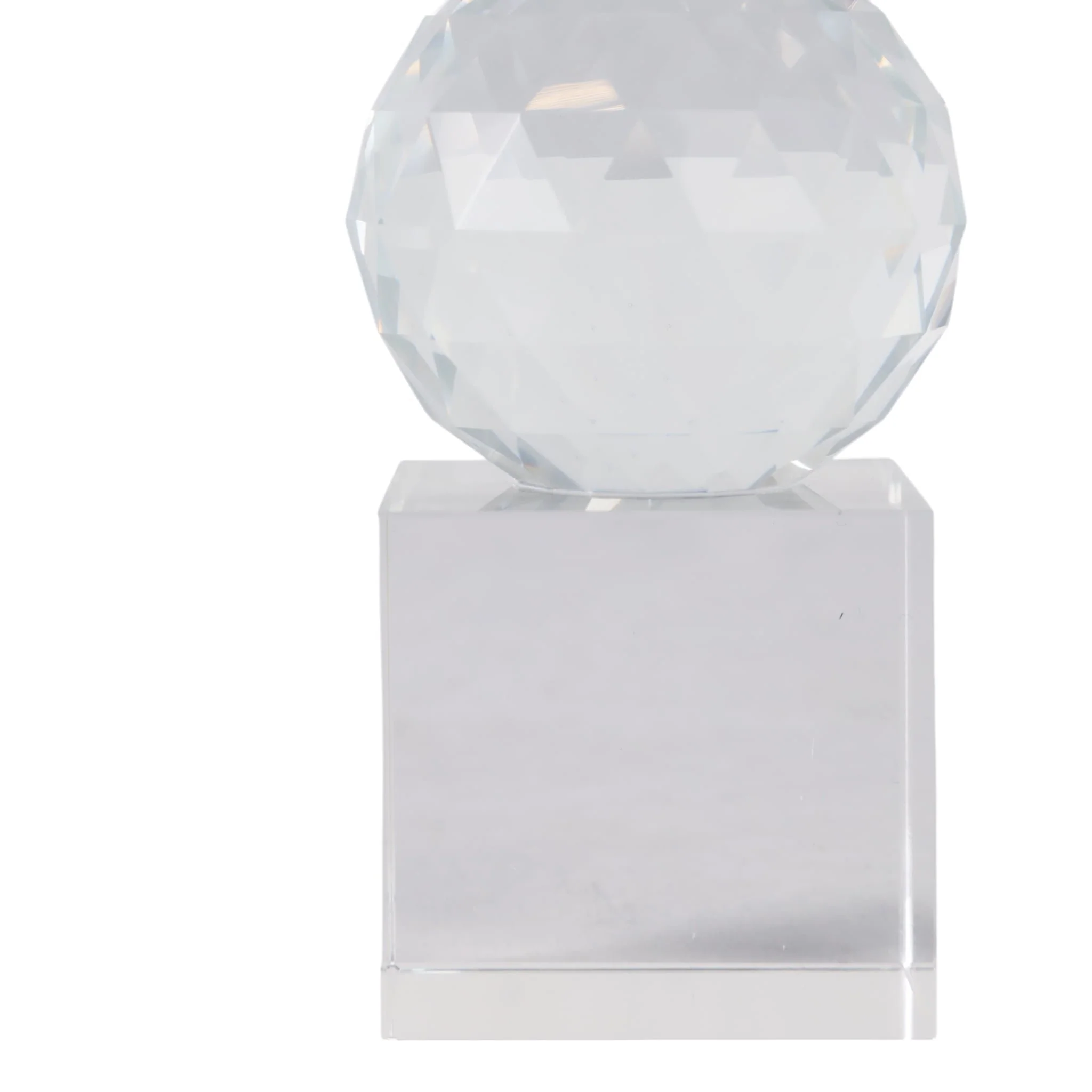12" Faceted Crystal Orbs Crystal Taperholder, Clea - Image 5