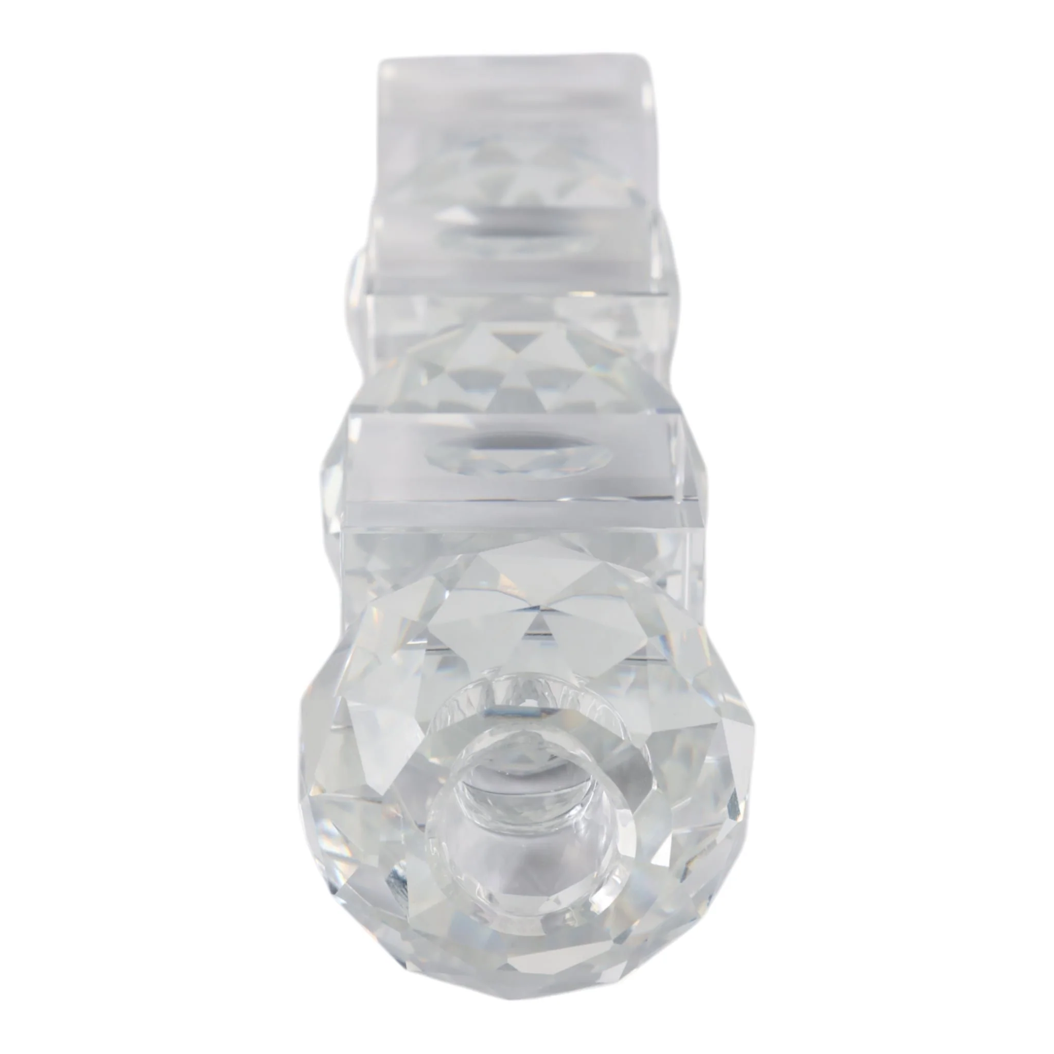 12" Faceted Crystal Orbs Crystal Taperholder, Clea - Image 6