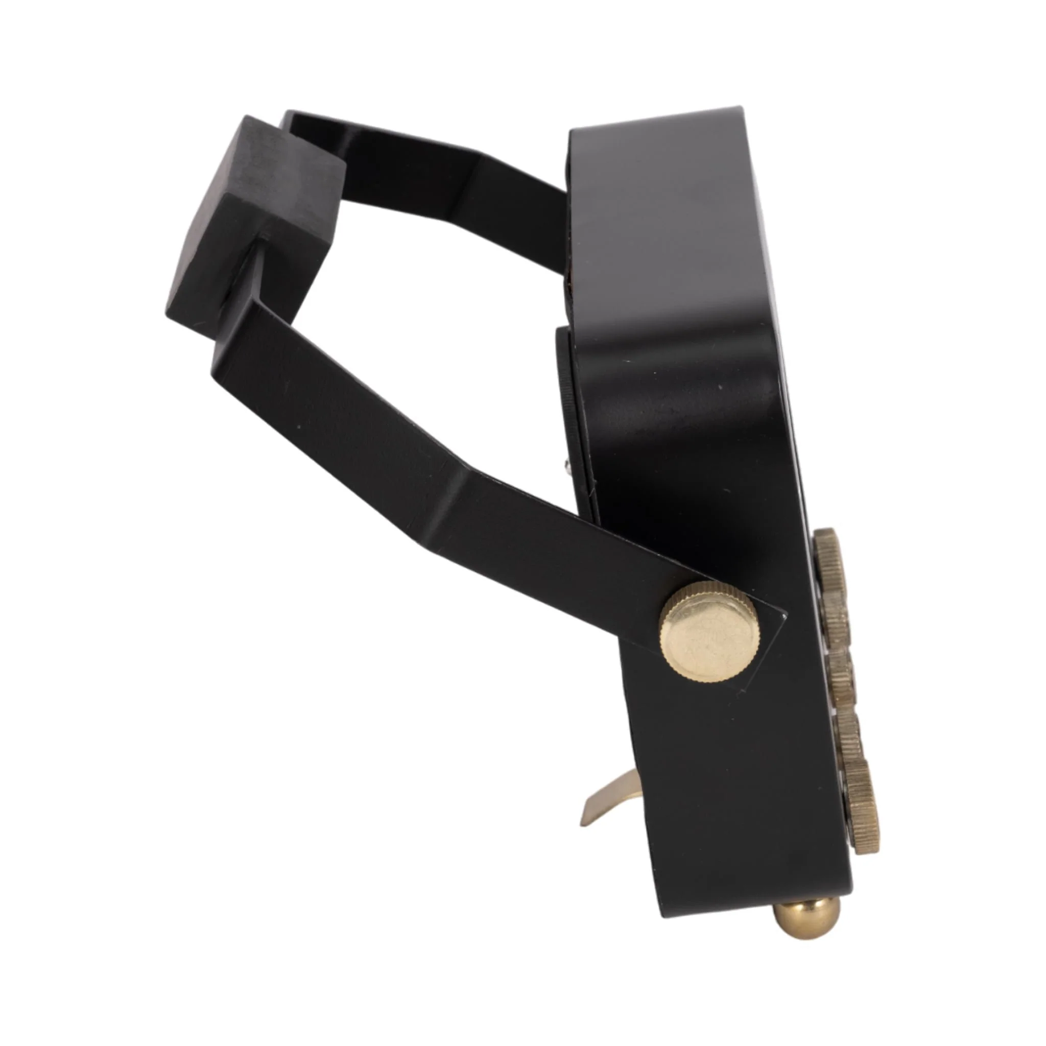 12" Footed Clock With Handle, Black/gold - Image 5