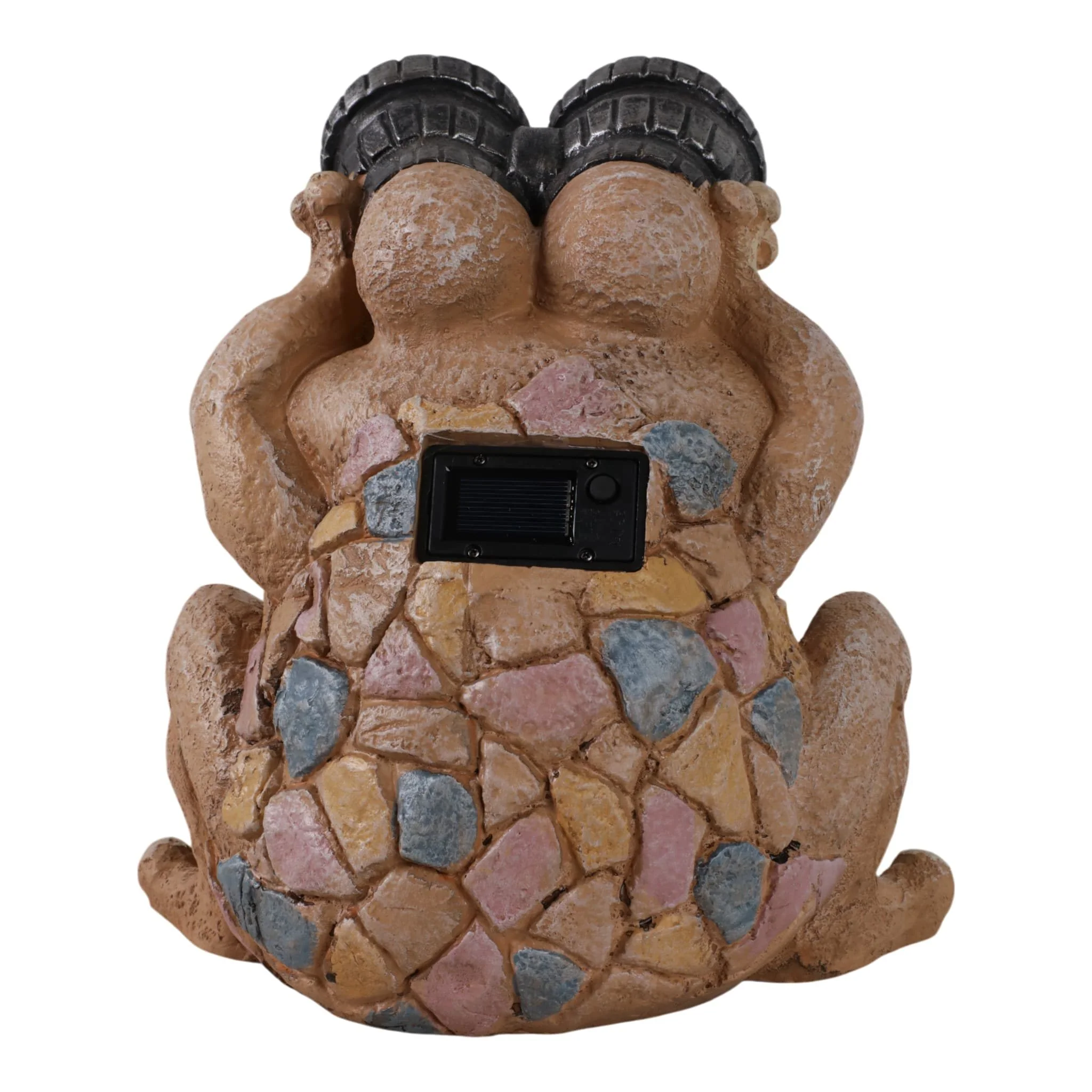 12" Frog With Solar Goggles, Multi - Image 4