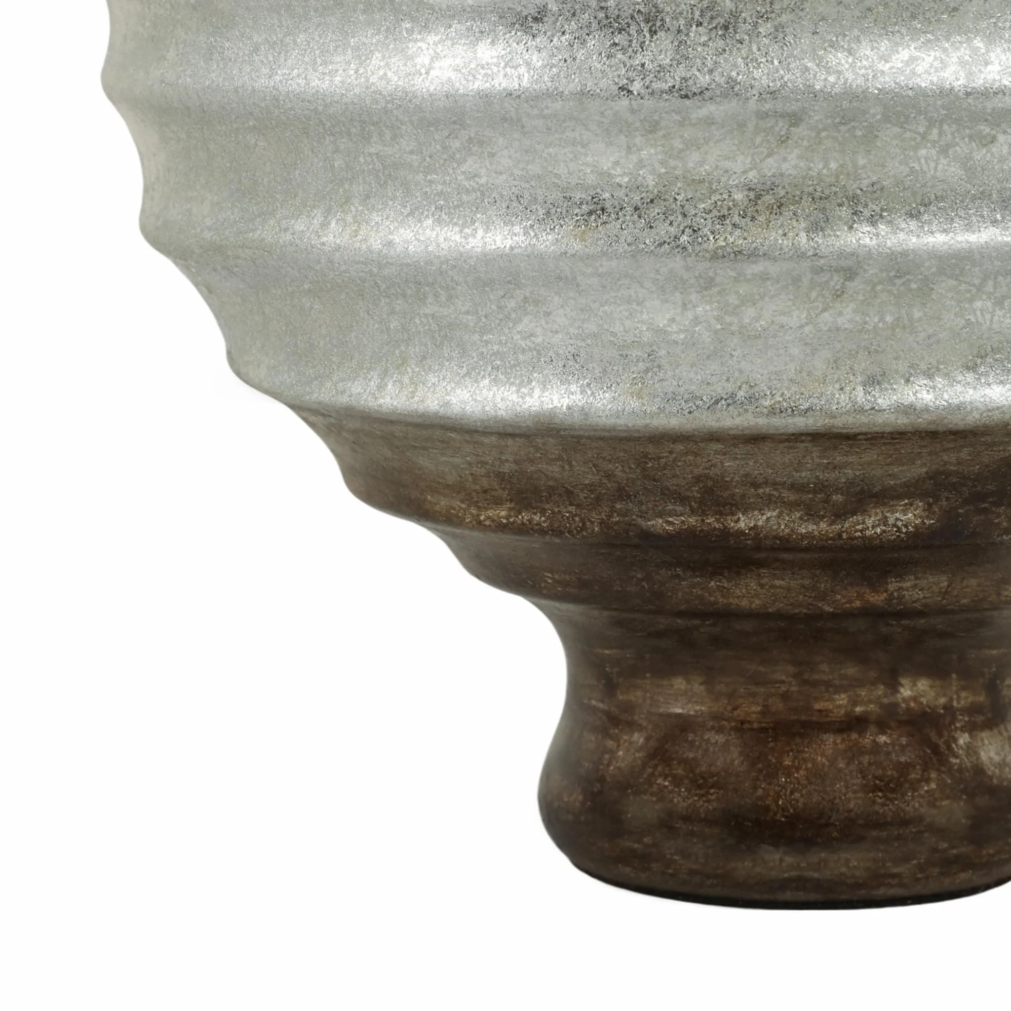 12" Glass Pedestal Bowl Ombre Finish, Multi - Image 5