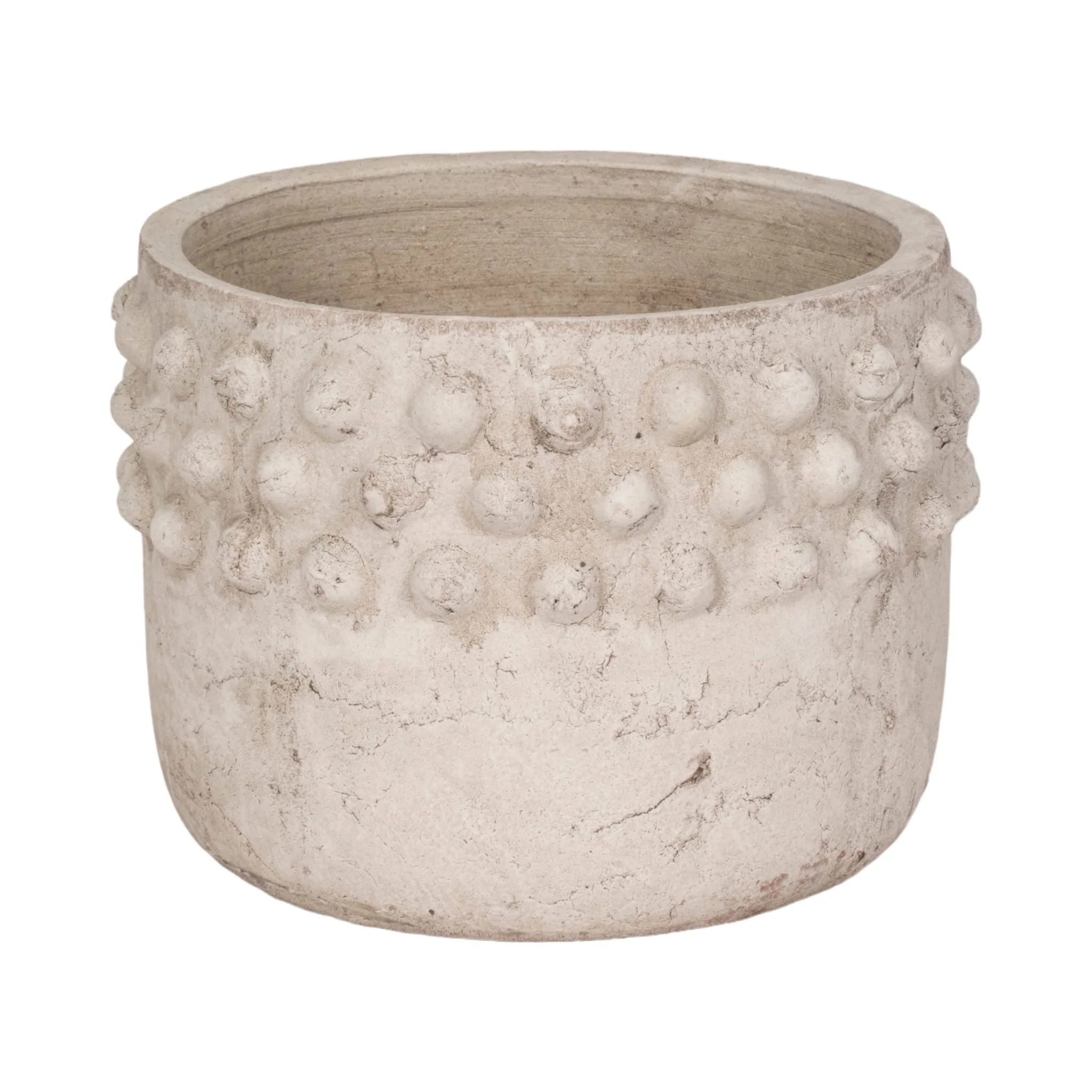 12" Half Bubble Weathered Planter, Ivor - Image 3