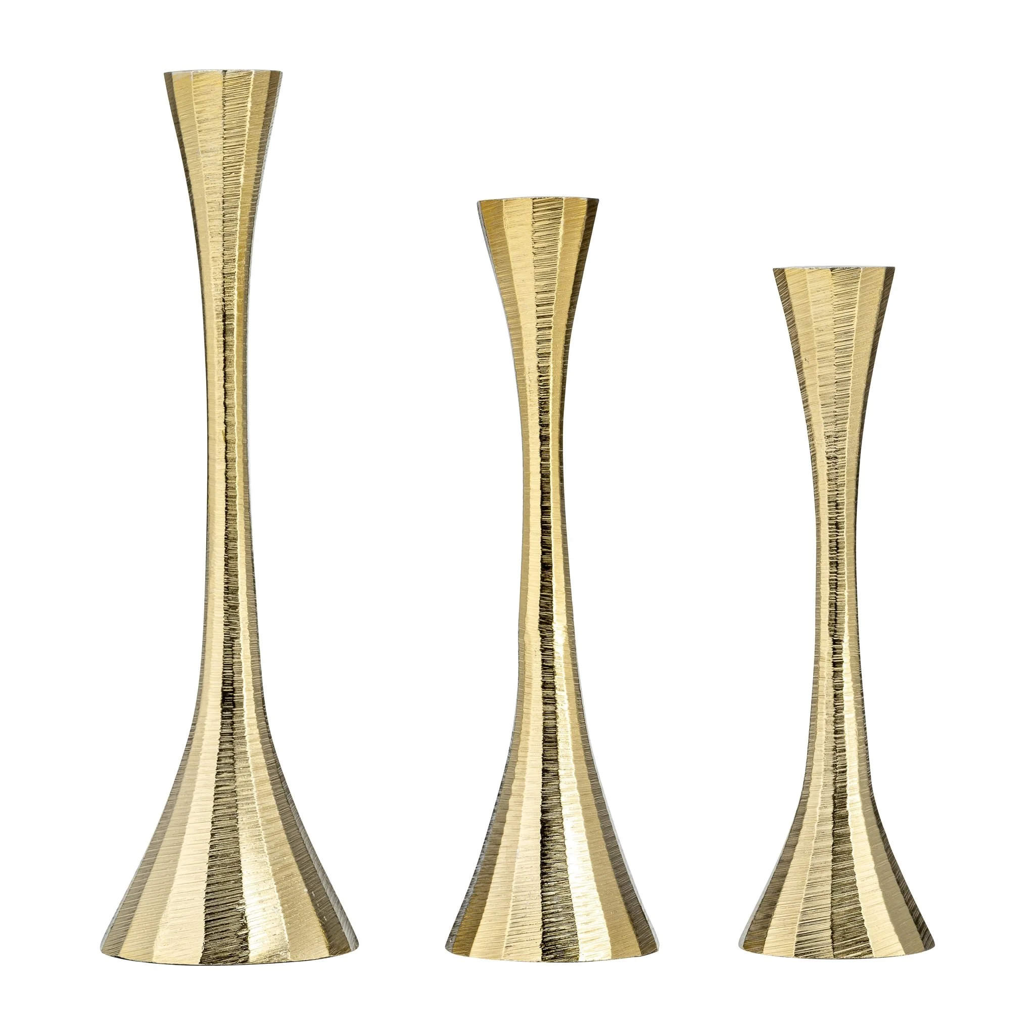 12" Metal, Taper Candle Holder, Brass - Image 7