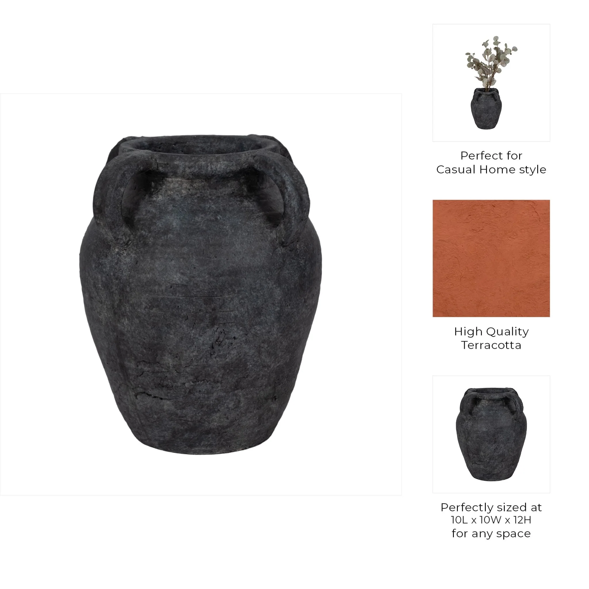12" Multi Handle Jug, Black - Image 9