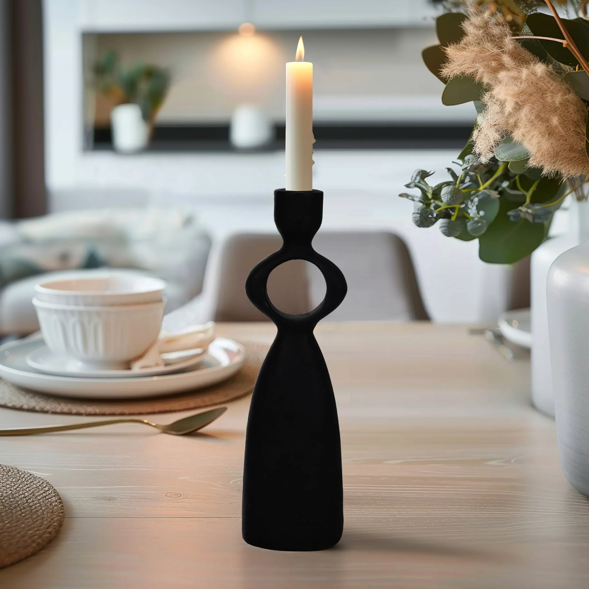 12" Open Cut-out Taper Holder, Black - Image 11