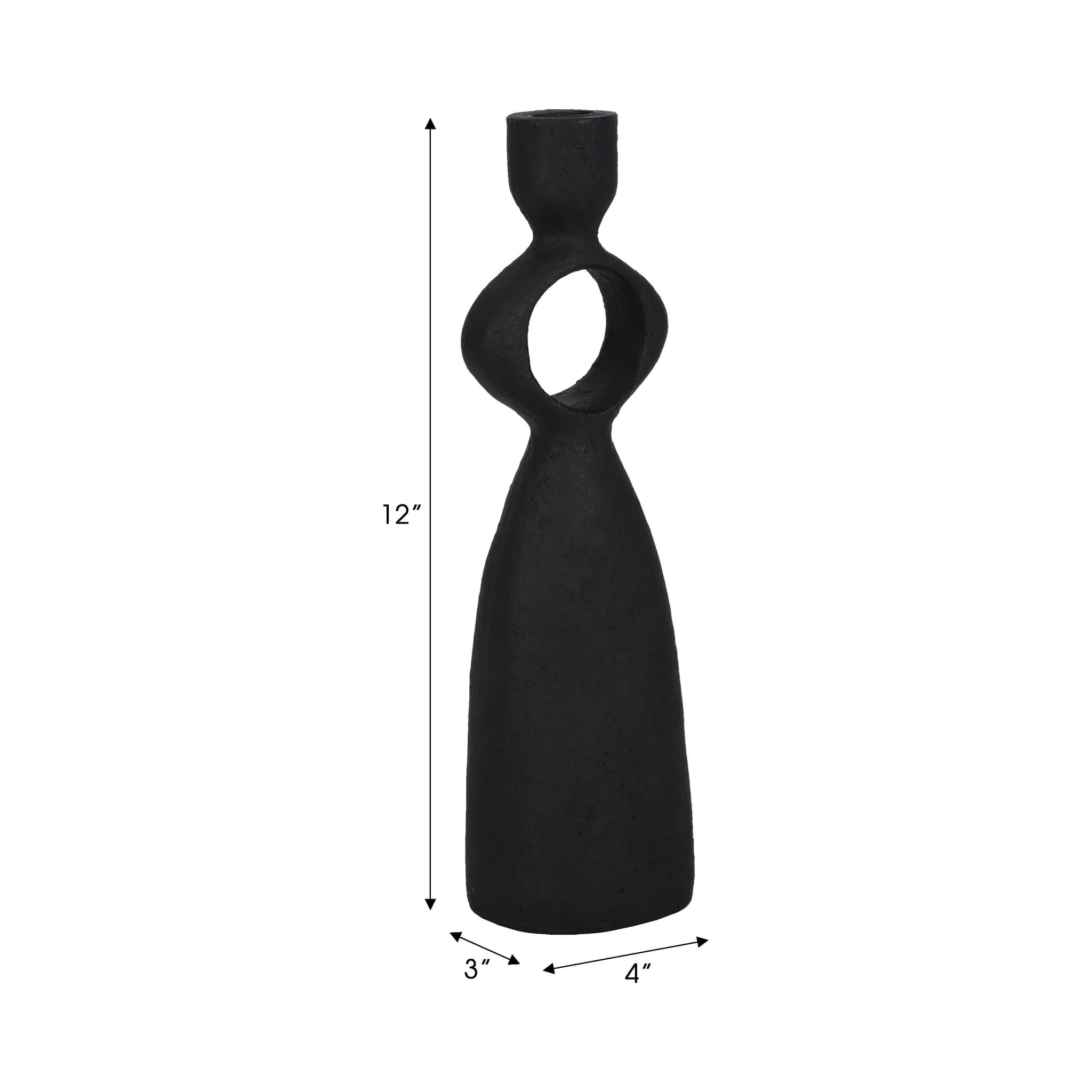 12" Open Cut-out Taper Holder, Black - Image 9