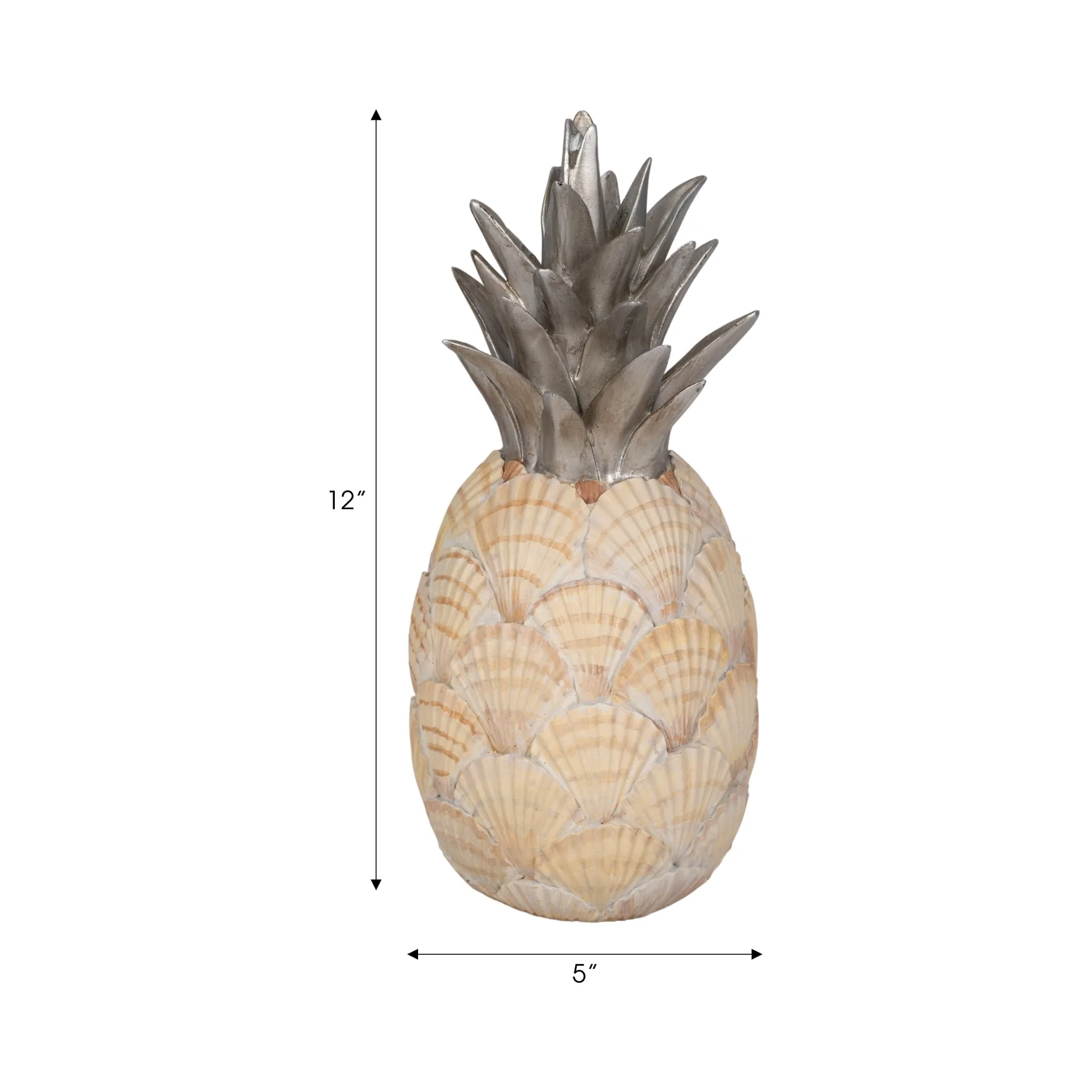 12" Seashell Pineapple, Multi - Image 7