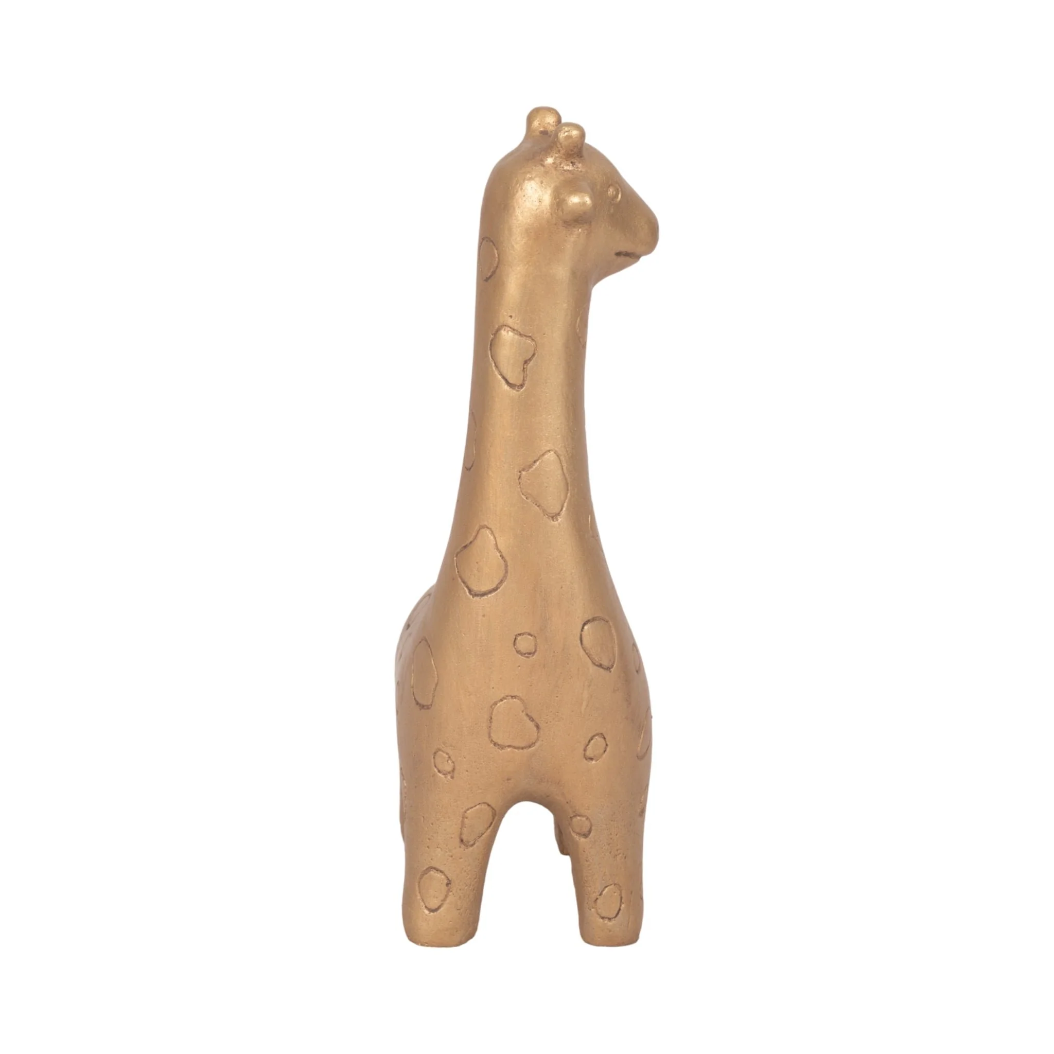 12" Standing Giraffe, Gold - Image 3