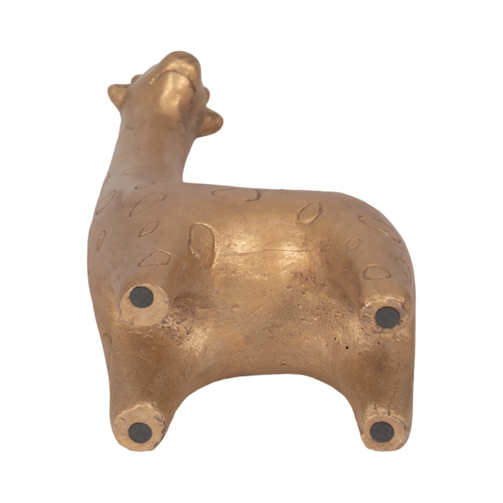 12" Standing Giraffe, Gold - Image 7